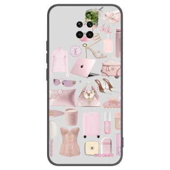 Picasee silikonowe czarne etui na Xiaomi Redmi Note 9S - Glam Babe