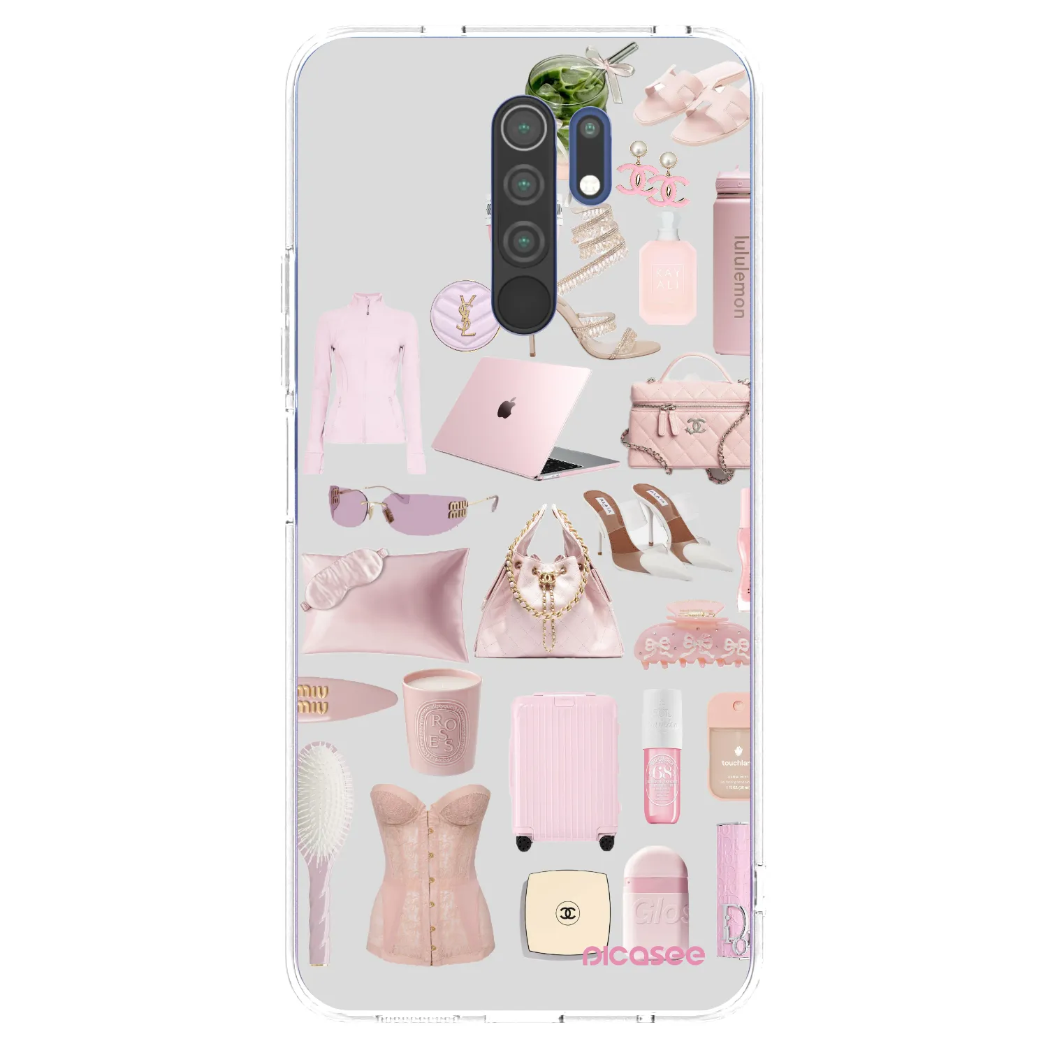 Picasee silikonowe przeźroczyste etui na Xiaomi Redmi 9 - Glam Babe