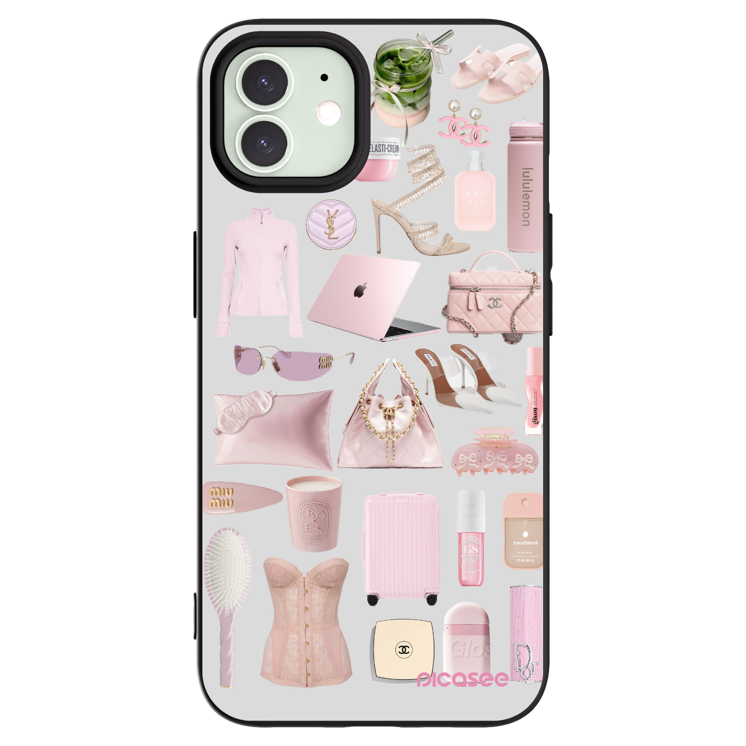 Picasee silikonowe czarne etui na Apple iPhone 12 Pro - Glam Babe