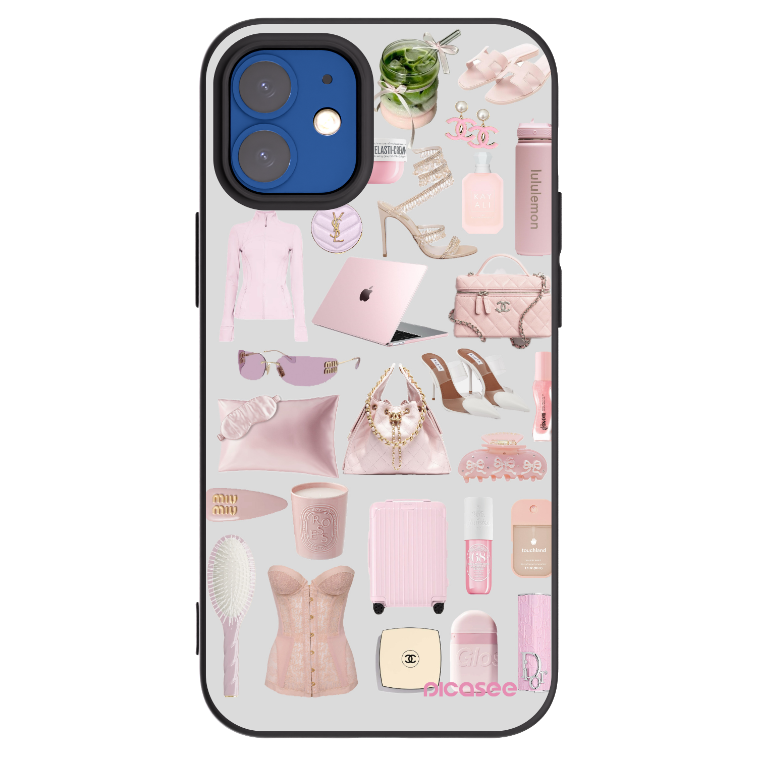 Picasee silikonowe czarne etui na Apple iPhone 12 mini - Glam Babe
