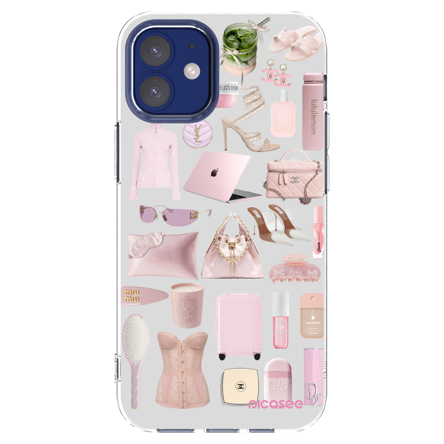 Picasee silikonowe przeźroczyste etui na Apple iPhone 12 mini - Glam Babe