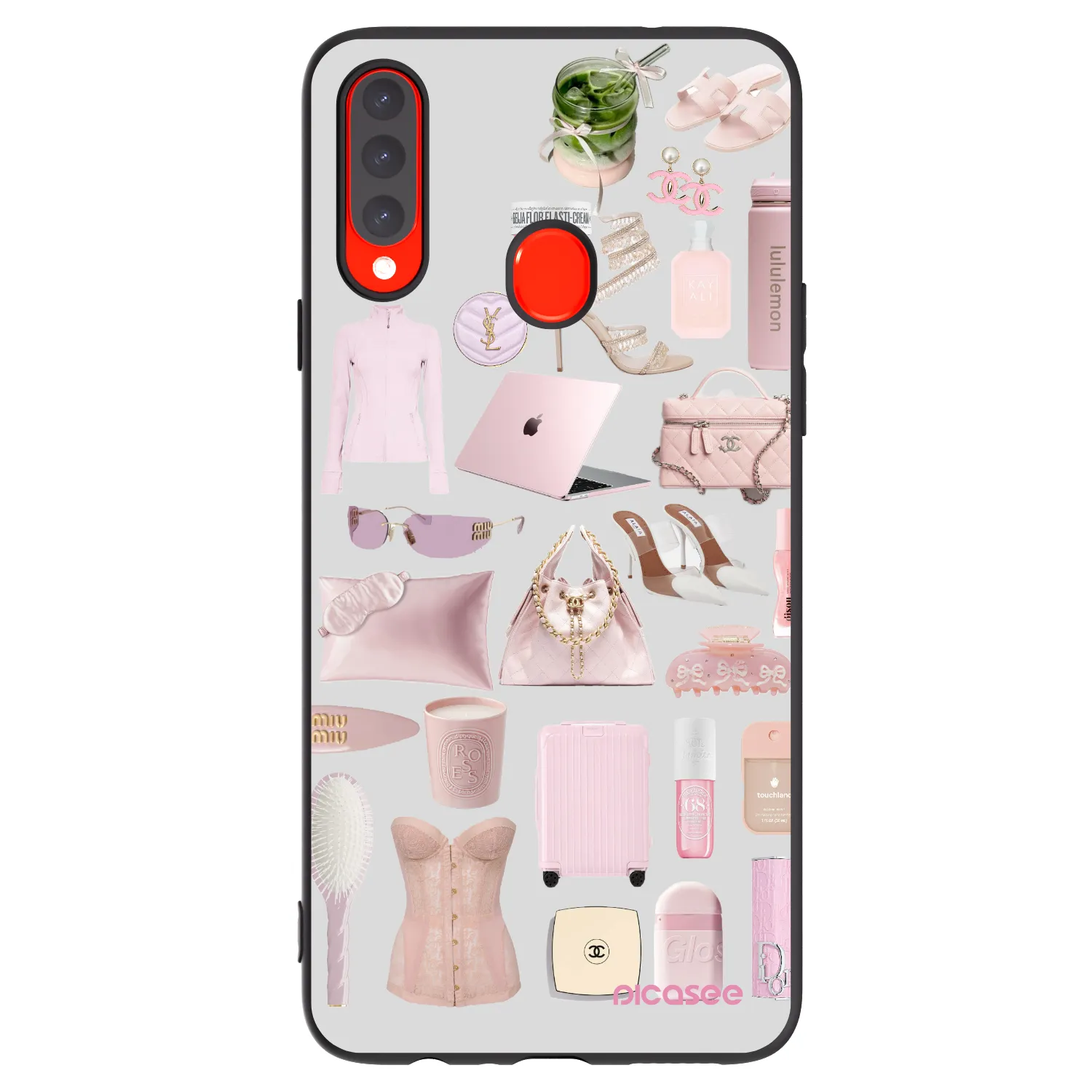 Picasee silikonowe czarne etui na Samsung Galaxy A20s - Glam Babe