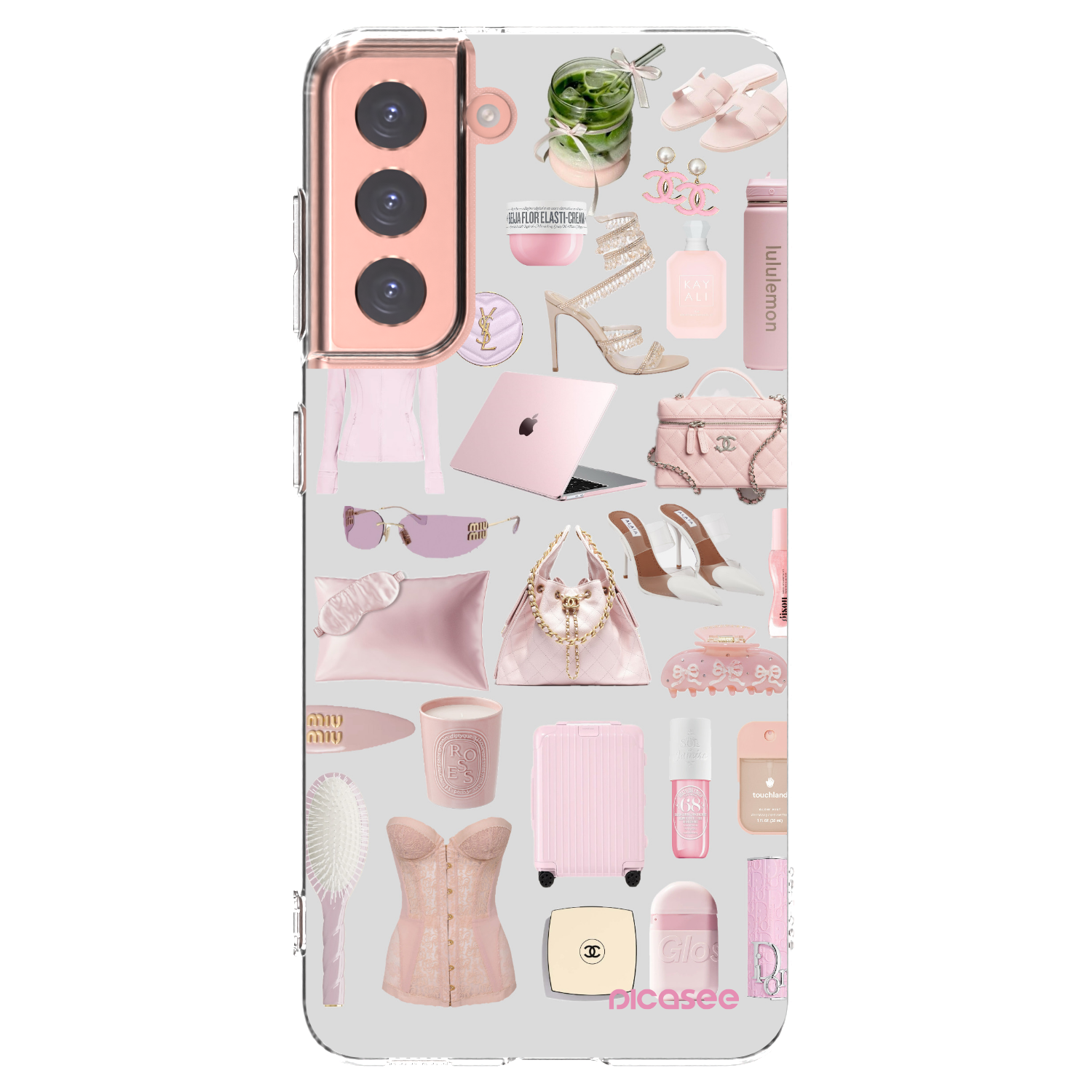 Picasee silikonowe przeźroczyste etui na Samsung Galaxy S21 5G G991B - Glam Babe