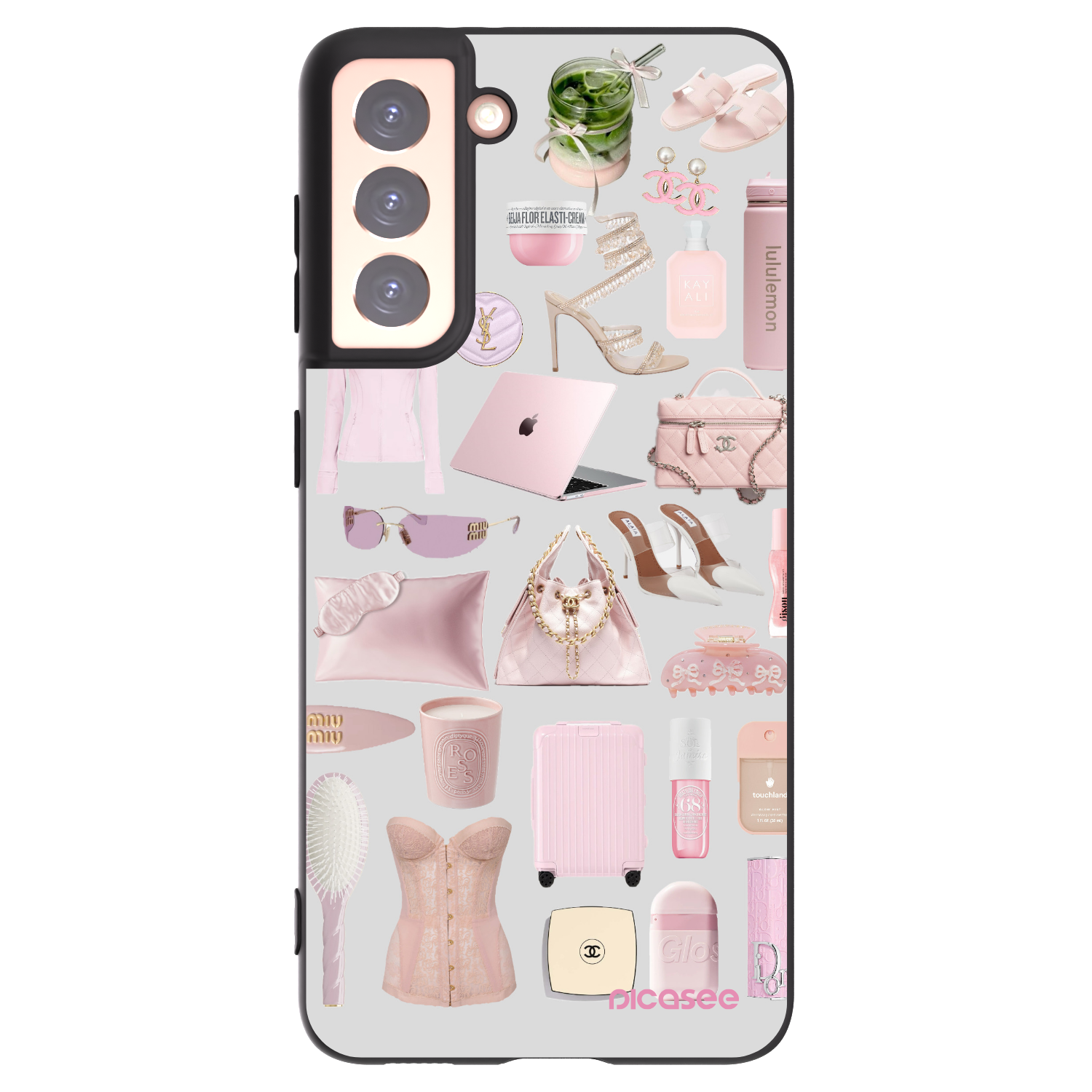 Picasee silikonowe czarne etui na Samsung Galaxy S21 5G G991B - Glam Babe
