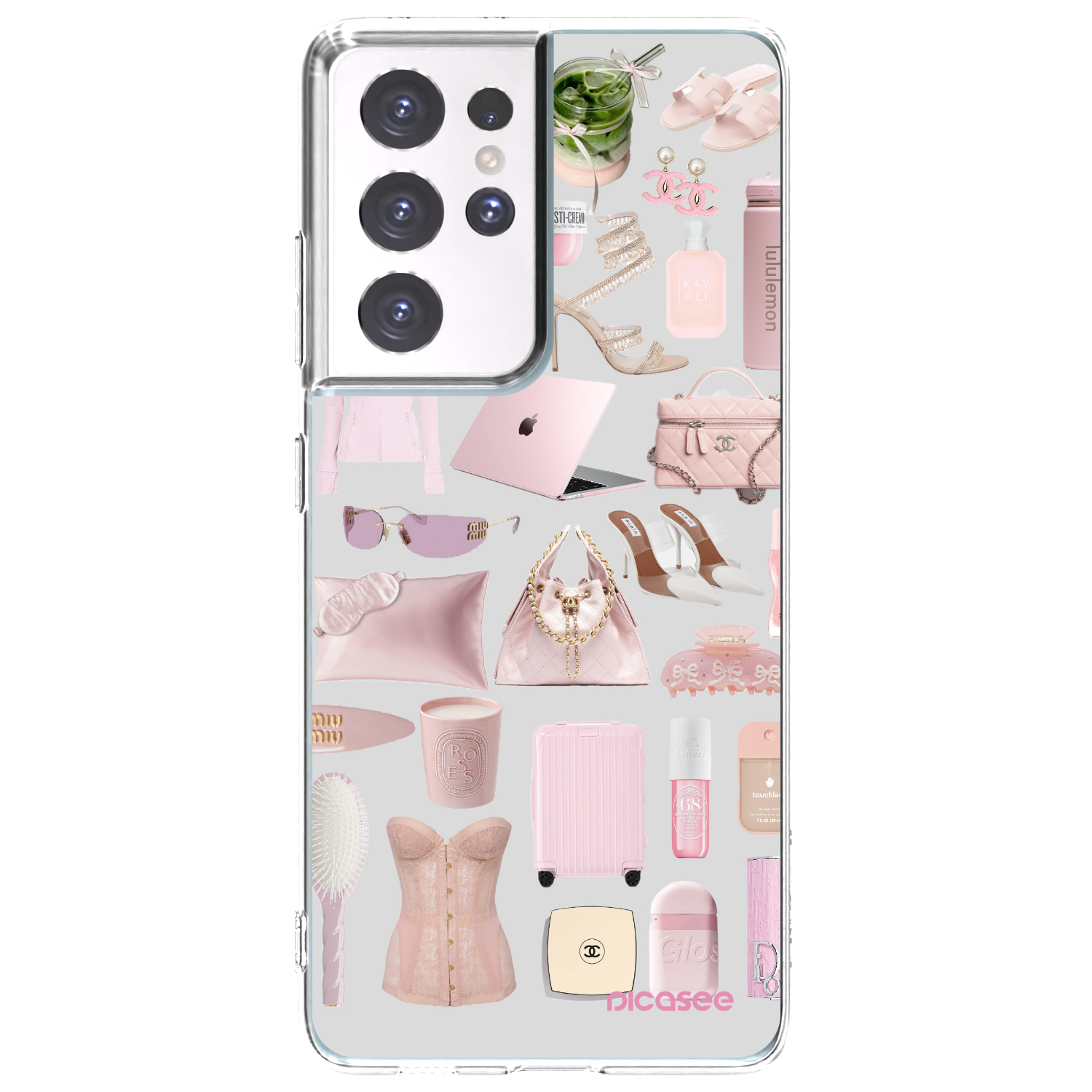 Picasee silikonowe przeźroczyste etui na Samsung Galaxy S21 Ultra 5G G998B - Glam Babe