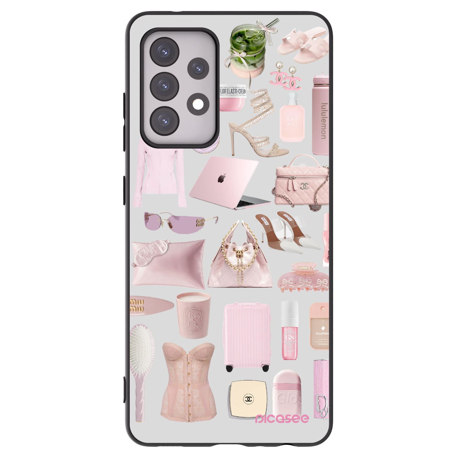 Picasee silikonowe czarne etui na Samsung Galaxy A52 5G A525F - Glam Babe