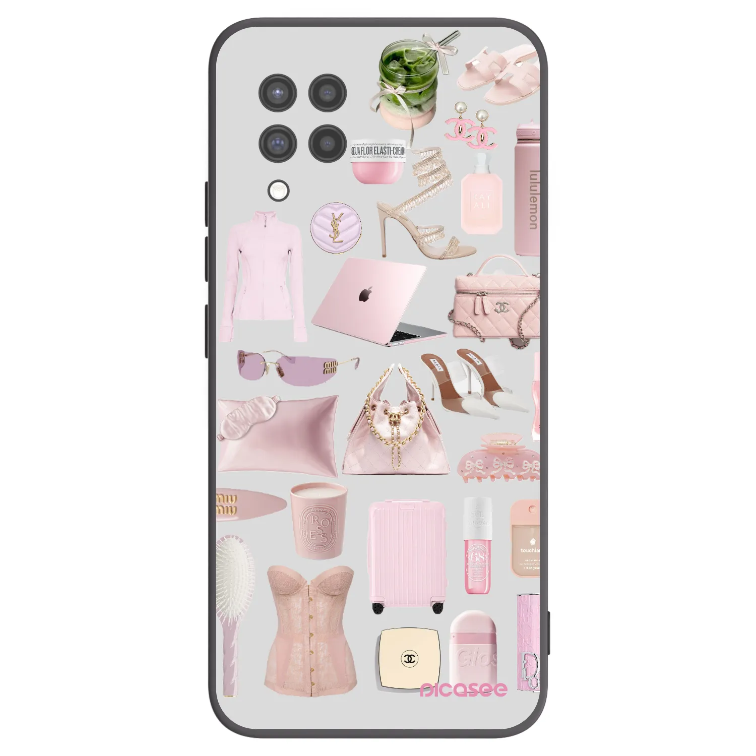 Picasee silikonowe czarne etui na Samsung Galaxy A42 A426B - Glam Babe