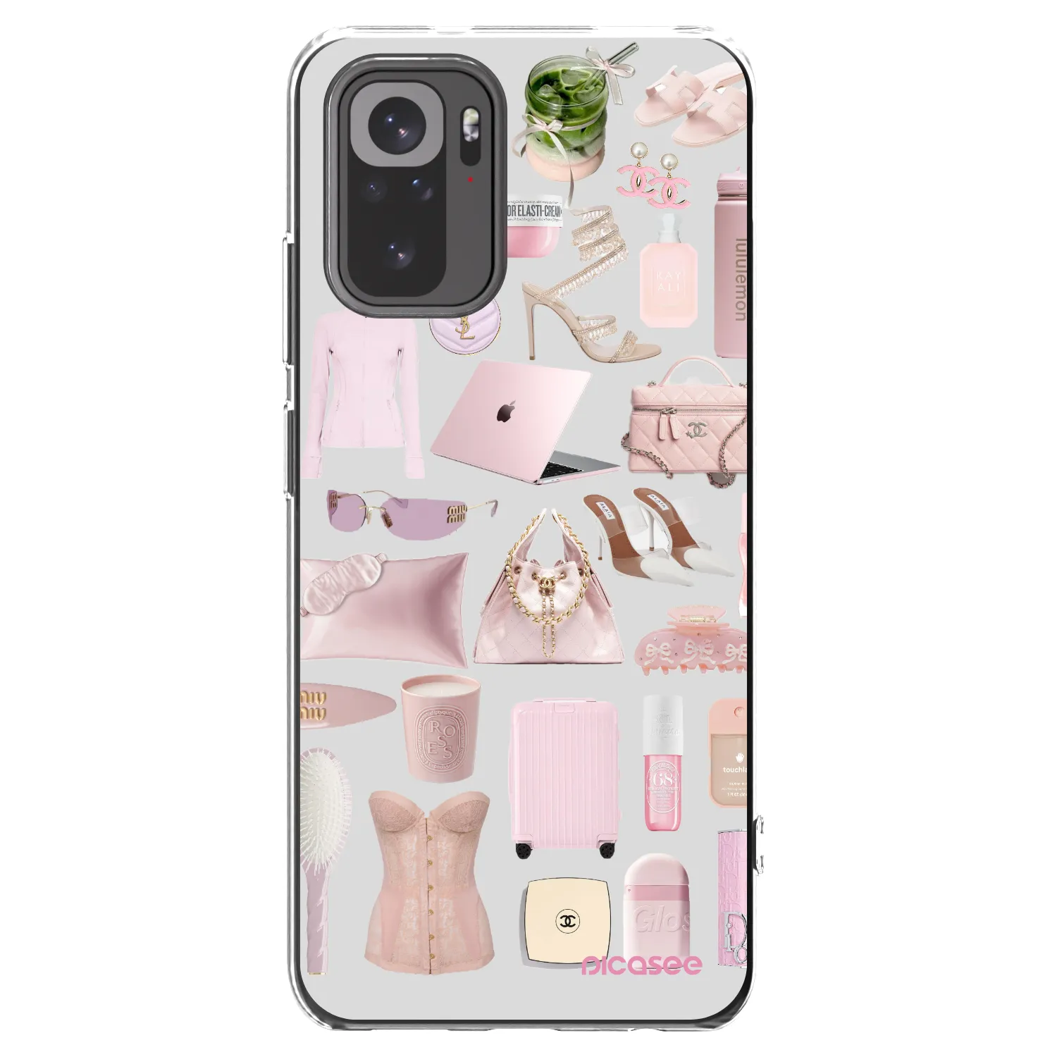 Picasee silikonowe przeźroczyste etui na Xiaomi Redmi Note 10S - Glam Babe