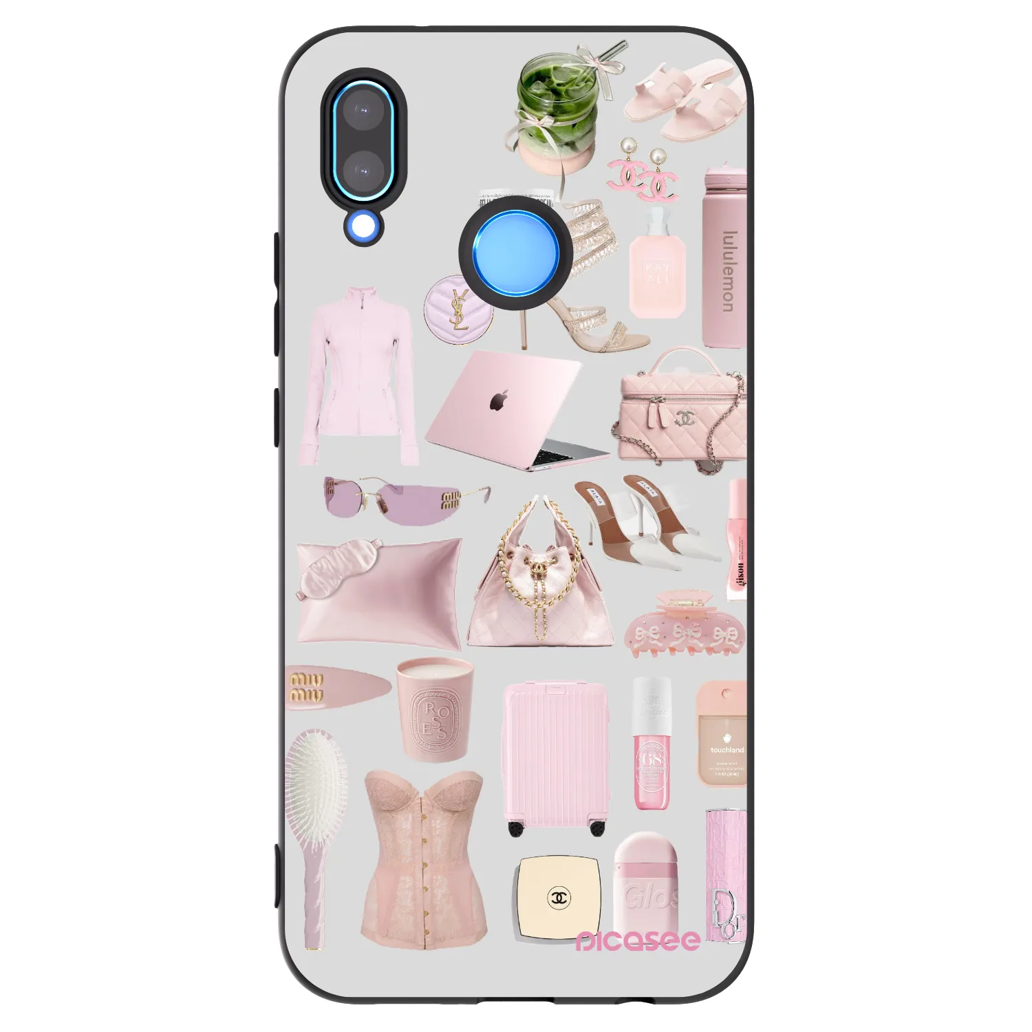 Picasee silikonowe czarne etui na Huawei P20 Lite - Glam Babe