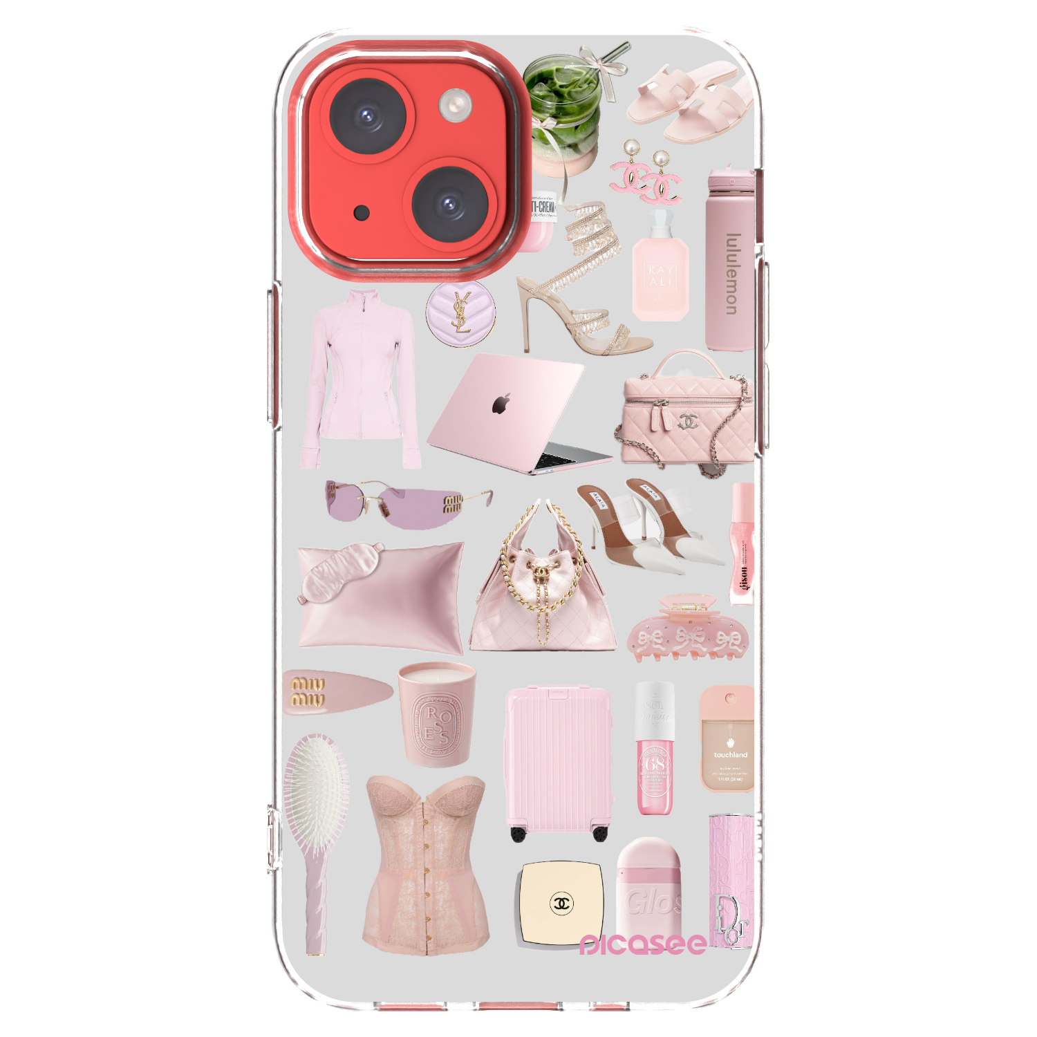 Picasee silikonowe przeźroczyste etui na Apple iPhone 13 mini - Glam Babe