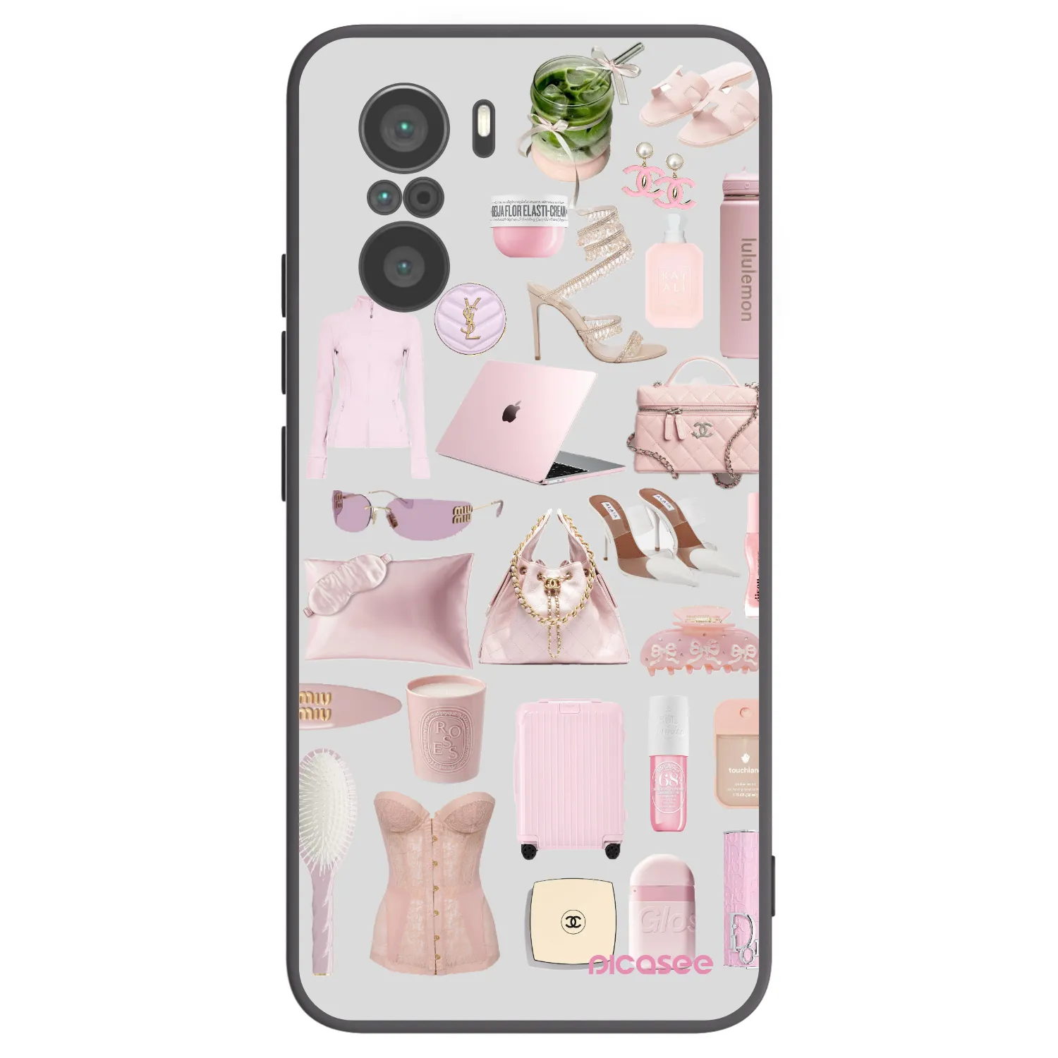 Picasee silikonowe czarne etui na Xiaomi Poco F3 - Glam Babe