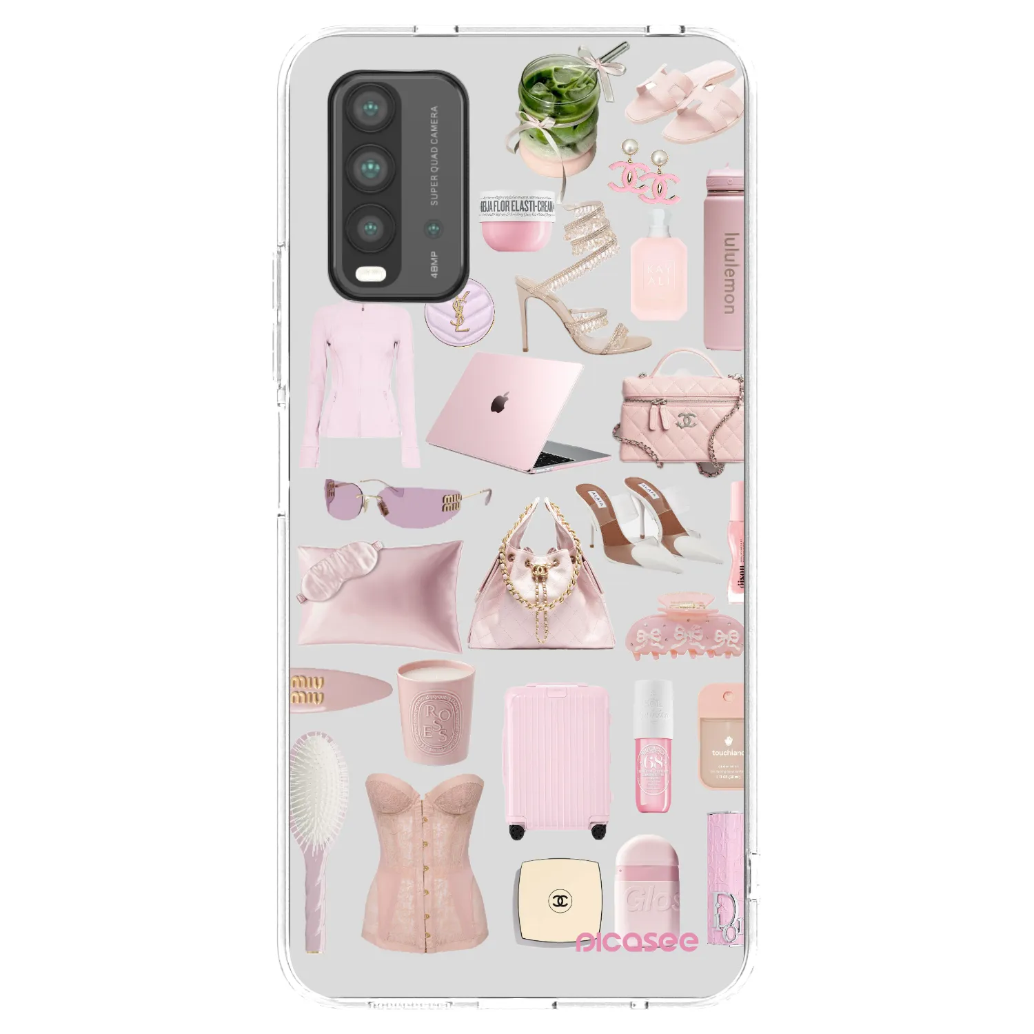 Picasee silikonowe przeźroczyste etui na Xiaomi Redmi 9T - Glam Babe