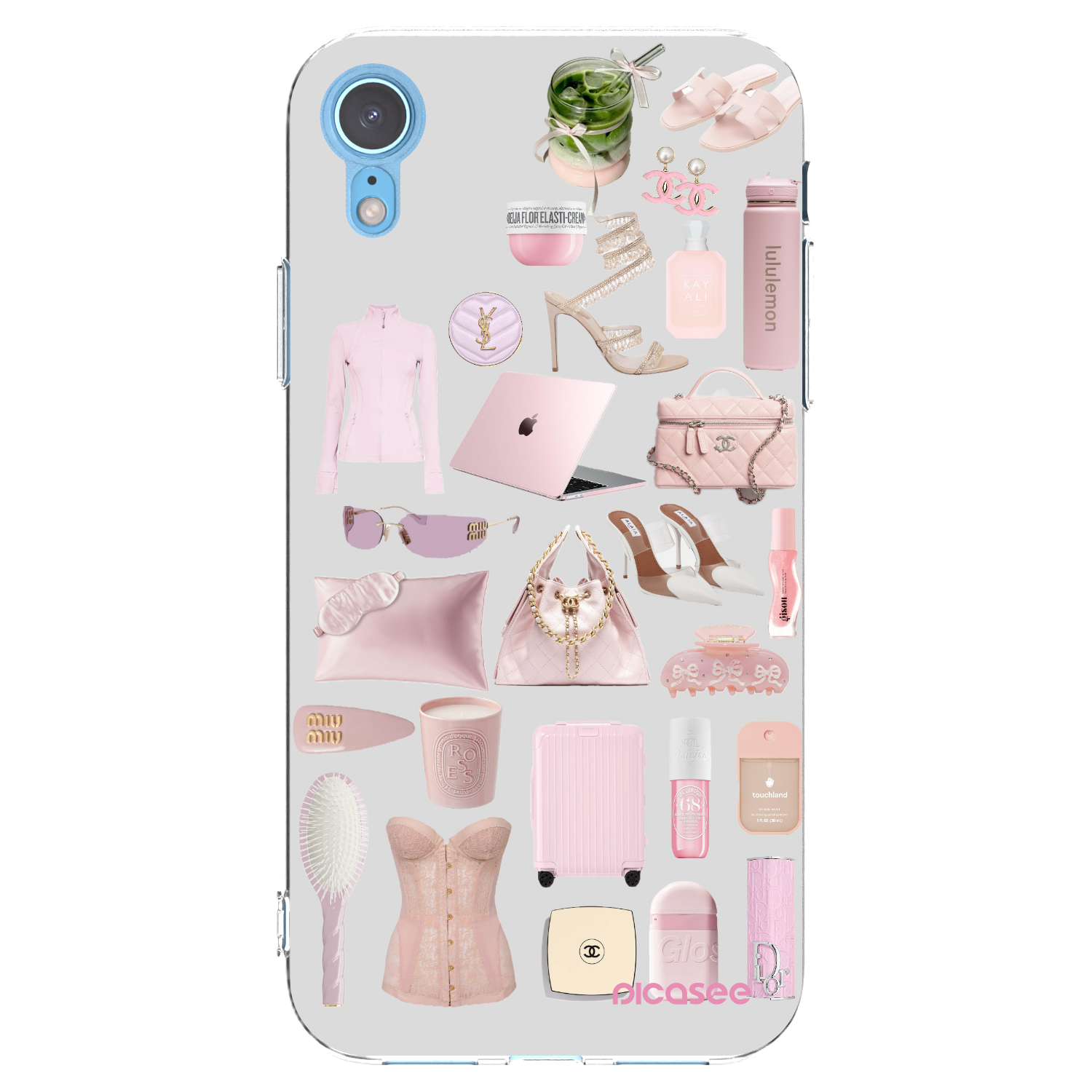 Picasee silikonowe przeźroczyste etui na Apple iPhone XR - Glam Babe