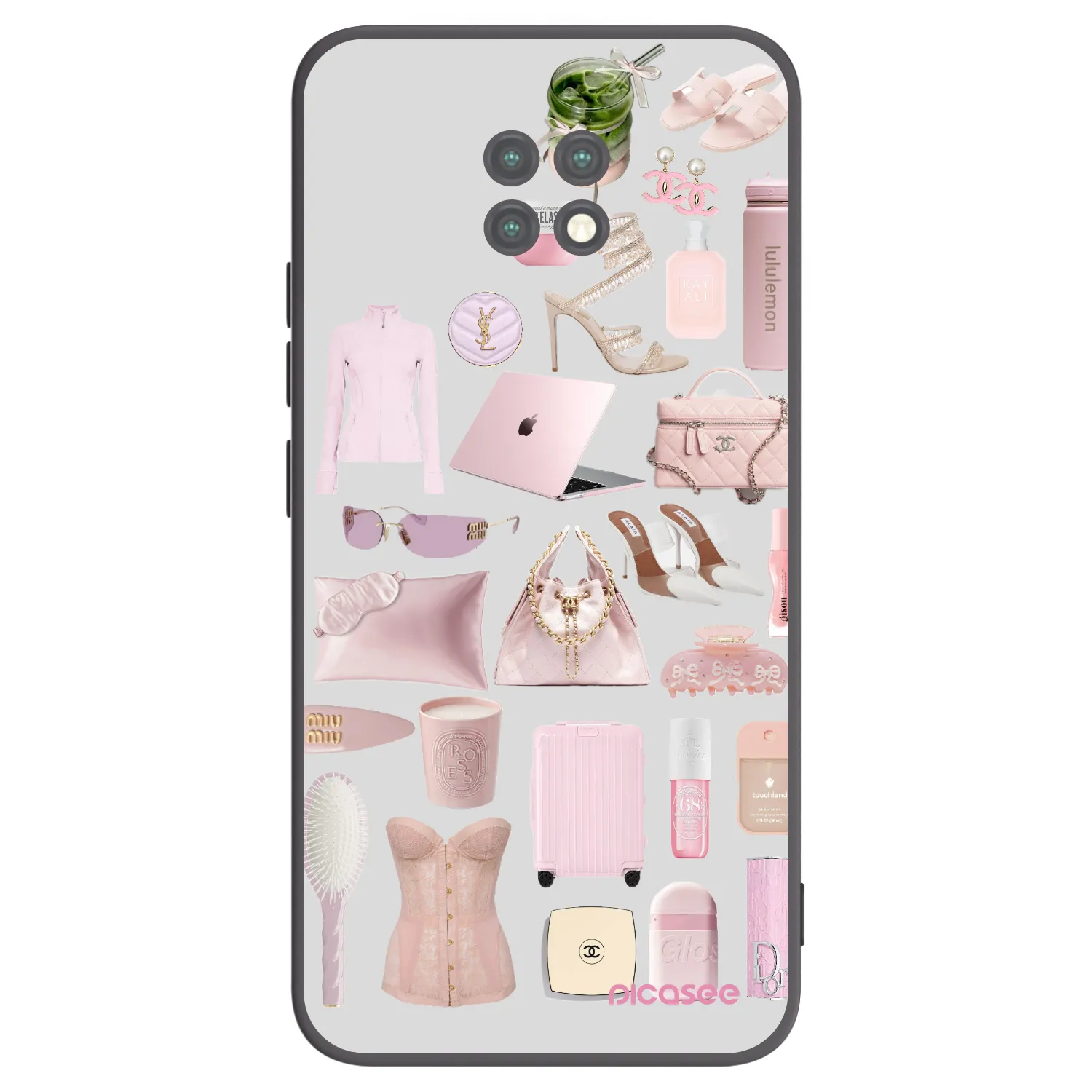 Picasee silikonowe czarne etui na Xiaomi Redmi Note 9T - Glam Babe
