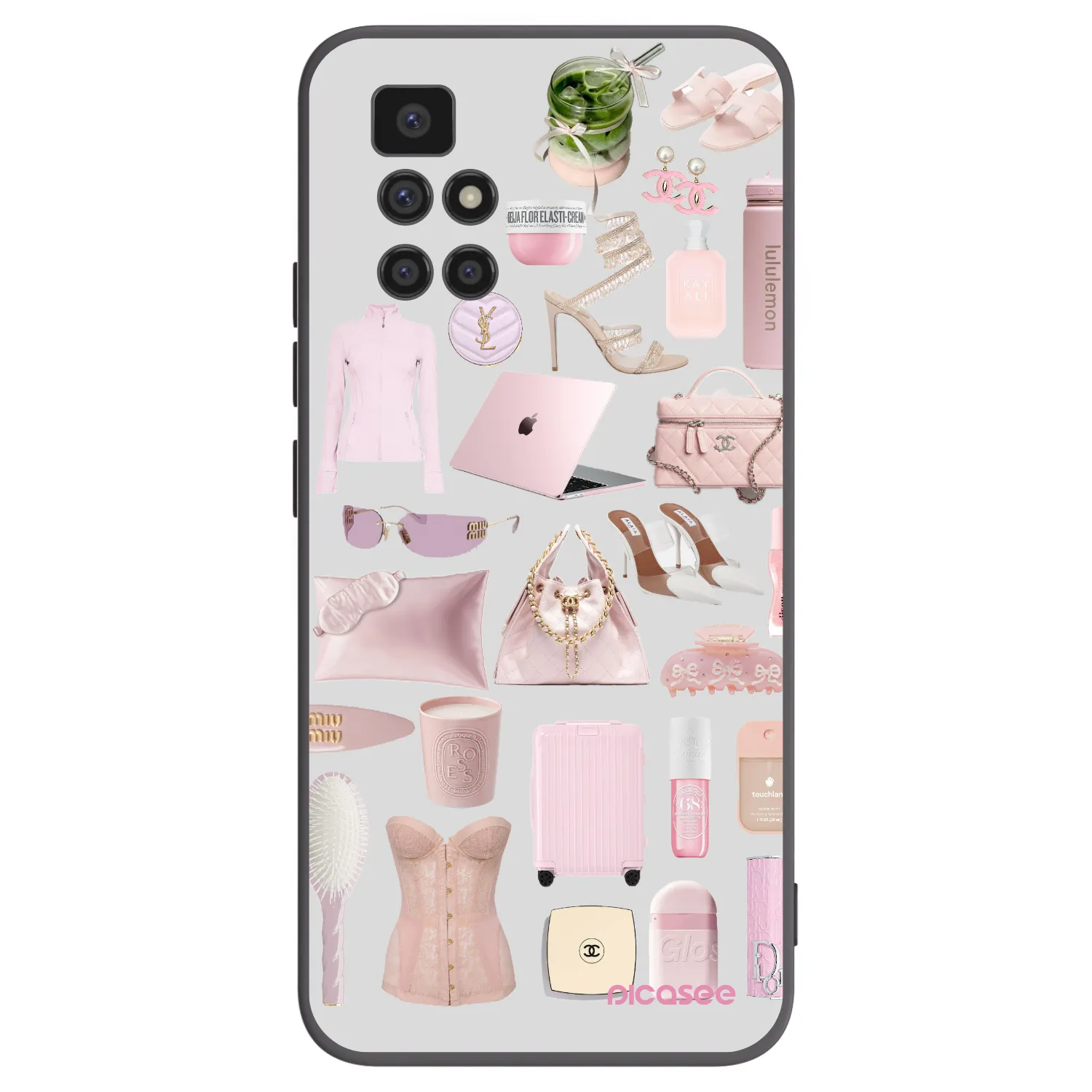 Picasee silikonowe czarne etui na Xiaomi Redmi 10 - Glam Babe