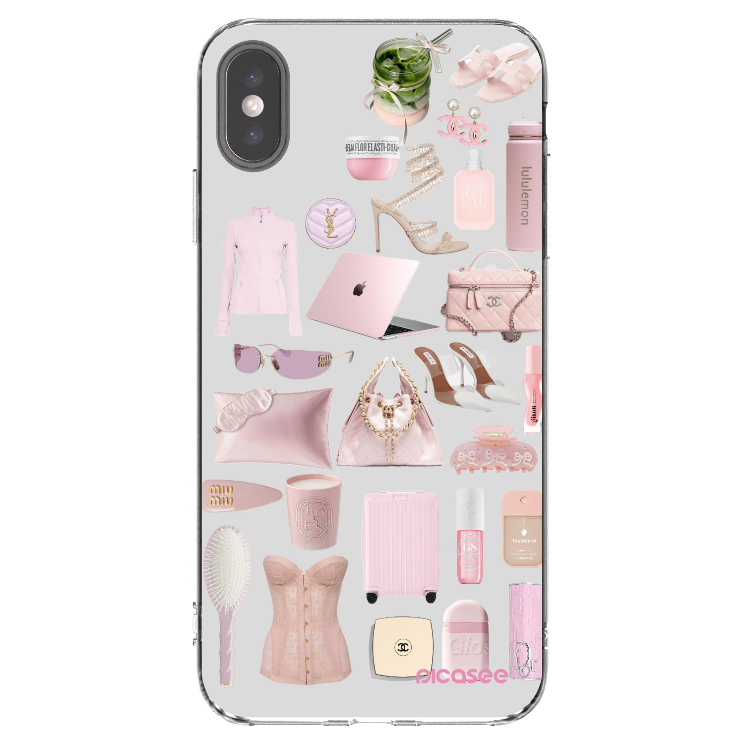 Picasee silikonowe przeźroczyste etui na Apple iPhone XS Max - Glam Babe