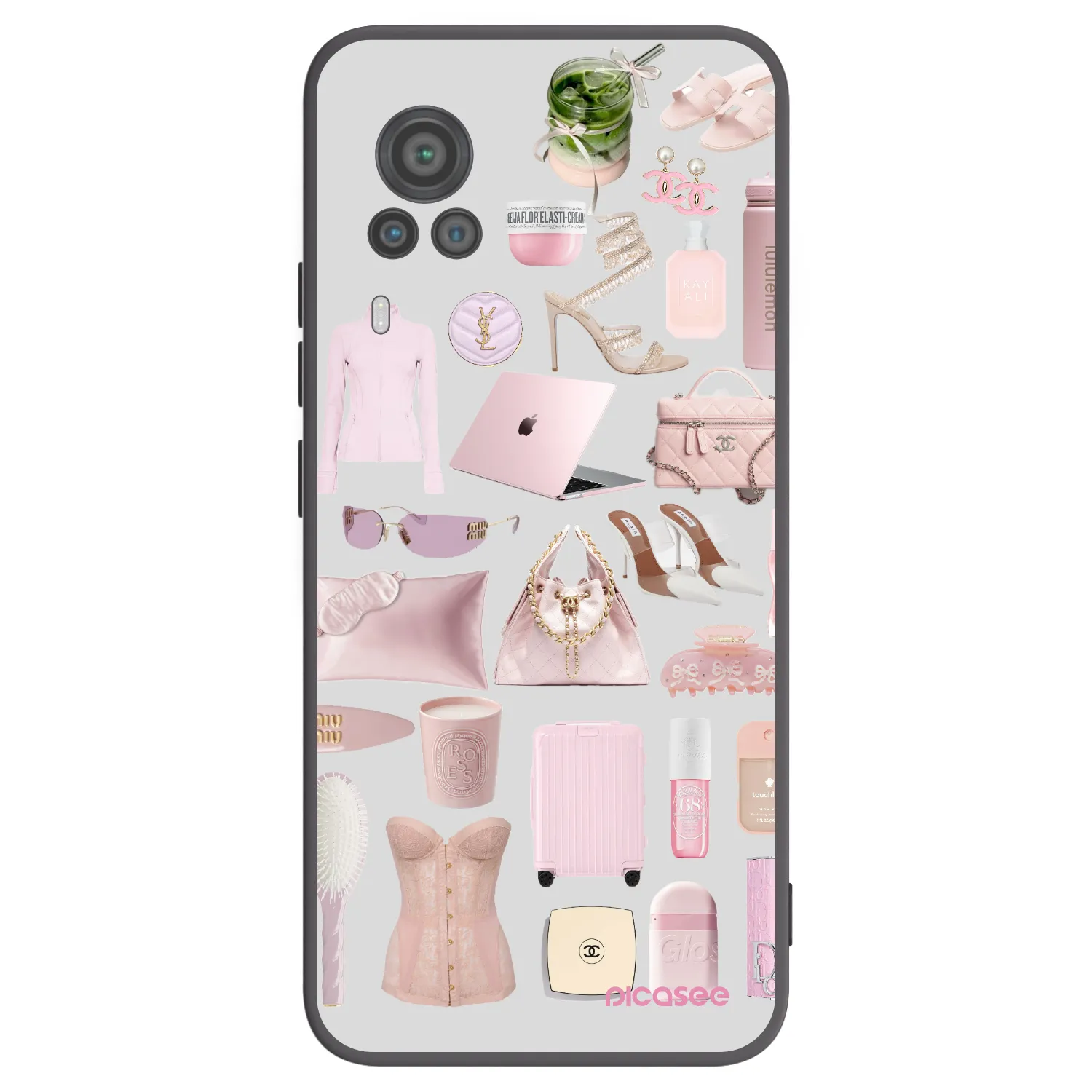 Picasee silikonowe czarne etui na Vivo X60 Pro 5G - Glam Babe