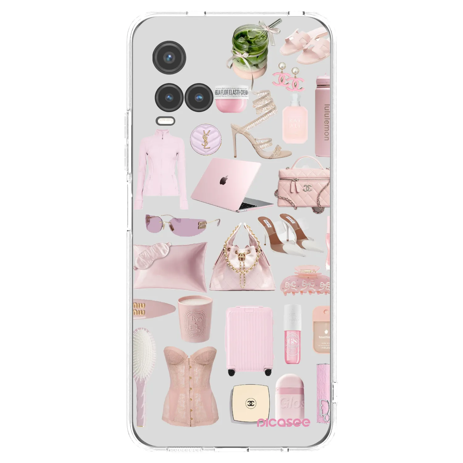 Picasee silikonowe przeźroczyste etui na Vivo Y33s - Glam Babe