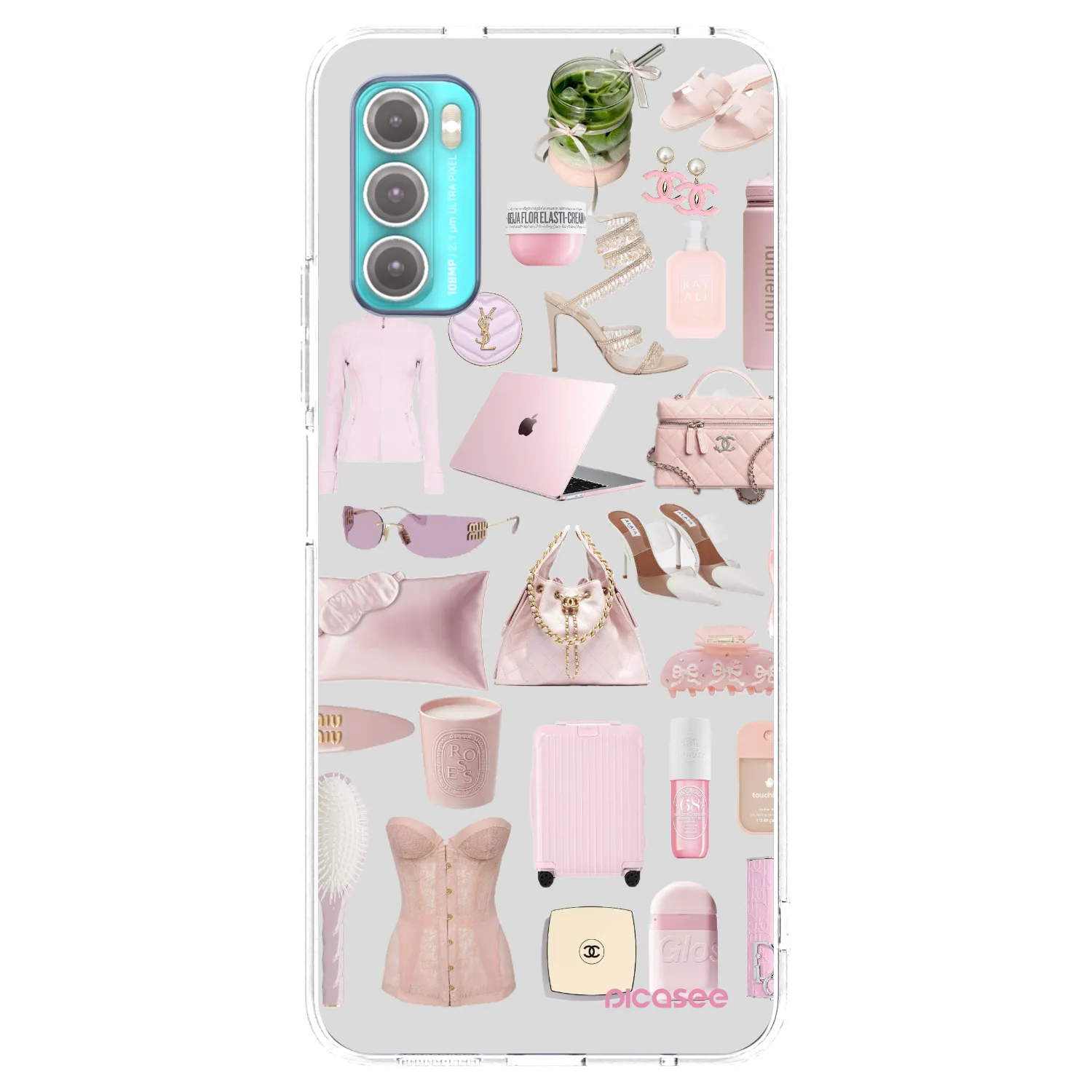 Picasee silikonowe przeźroczyste etui na Motorola Moto G60 - Glam Babe