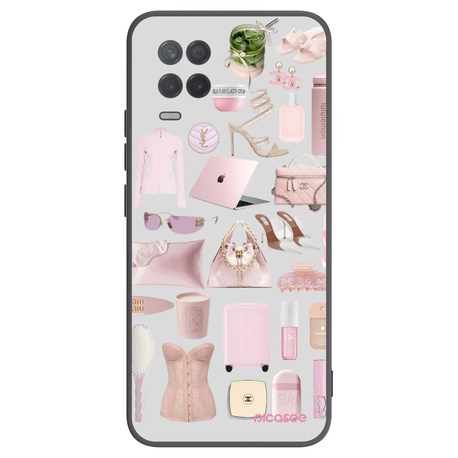 Picasee silikonowe czarne etui na Realme 8 5G - Glam Babe