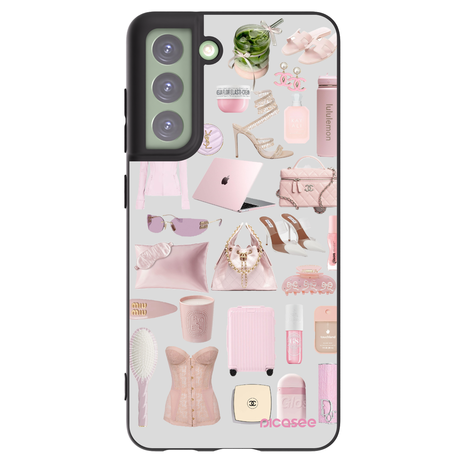 Picasee silikonowe czarne etui na Samsung Galaxy S21 FE 5G - Glam Babe