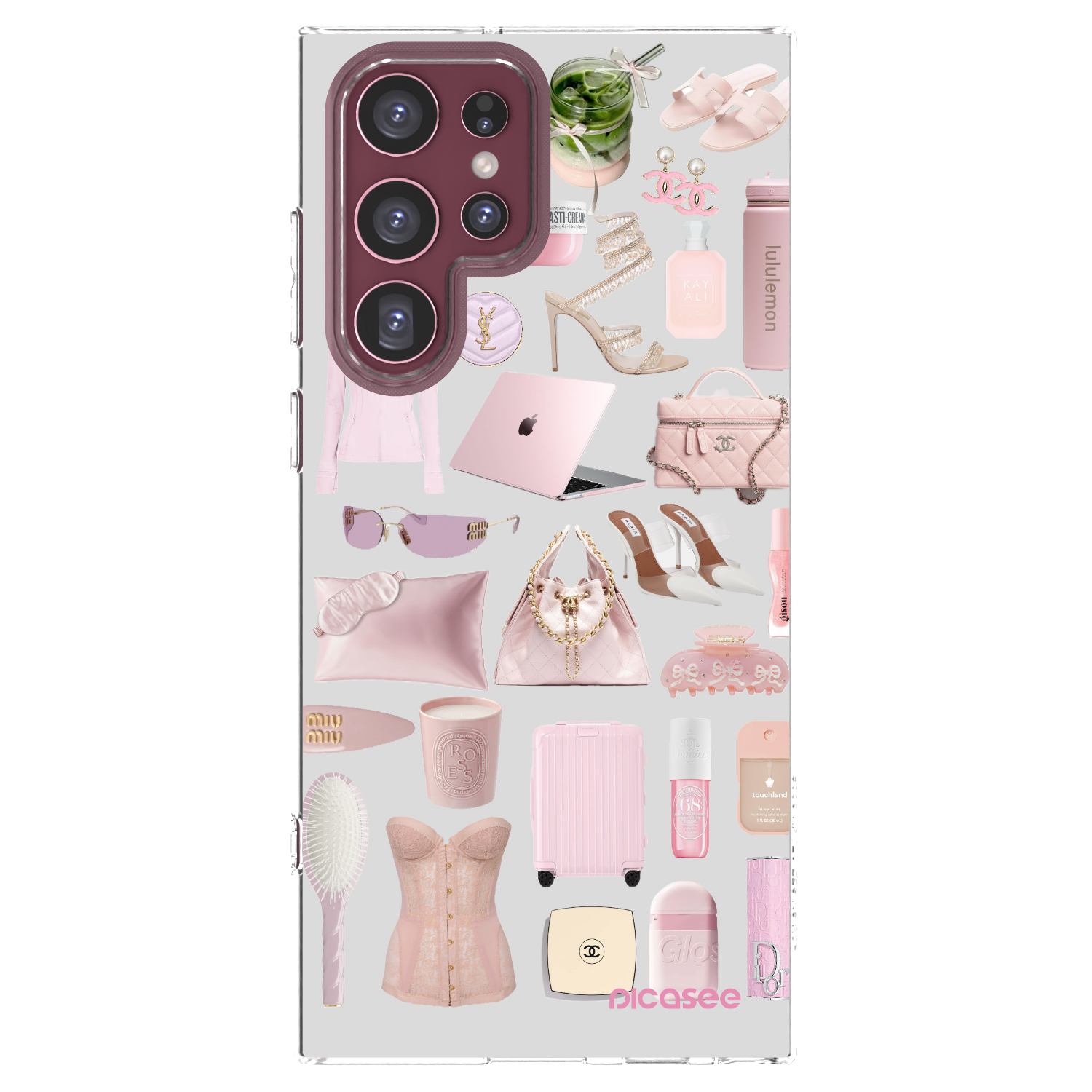 Picasee silikonowe przeźroczyste etui na Samsung Galaxy S22 Ultra 5G - Glam Babe
