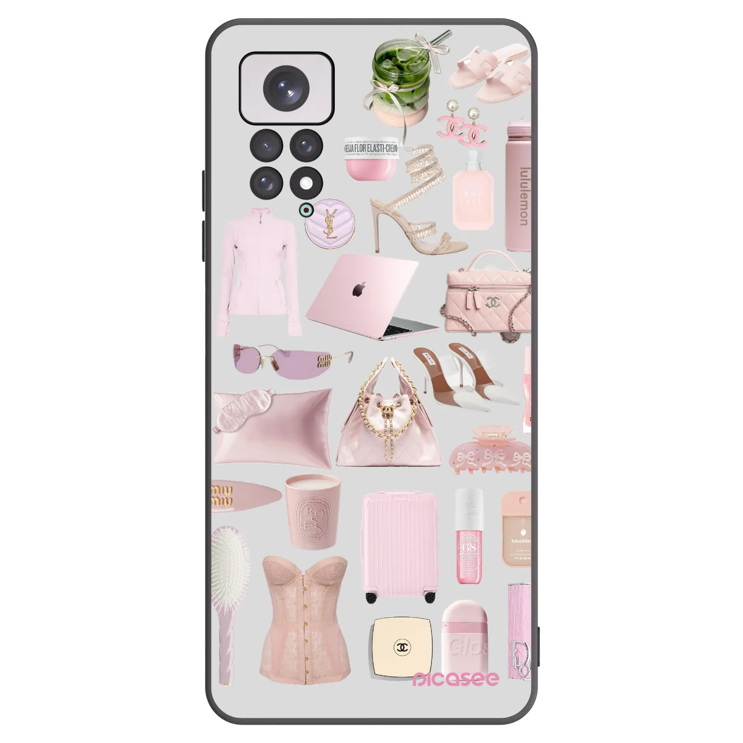 Picasee silikonowe czarne etui na Xiaomi Redmi Note 11 - Glam Babe