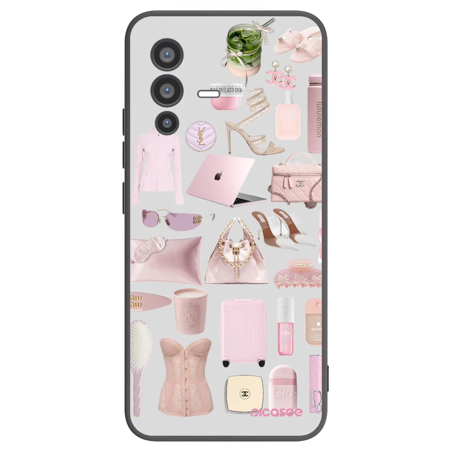 Picasee silikonowe czarne etui na Vivo V23 5G - Glam Babe