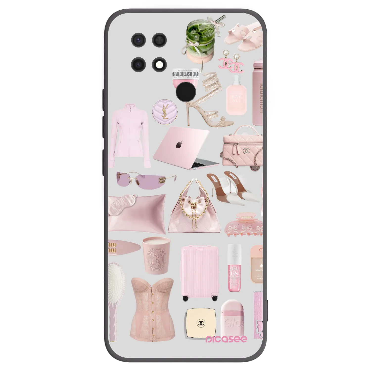 Picasee silikonowe czarne etui na Xiaomi Redmi 10C - Glam Babe