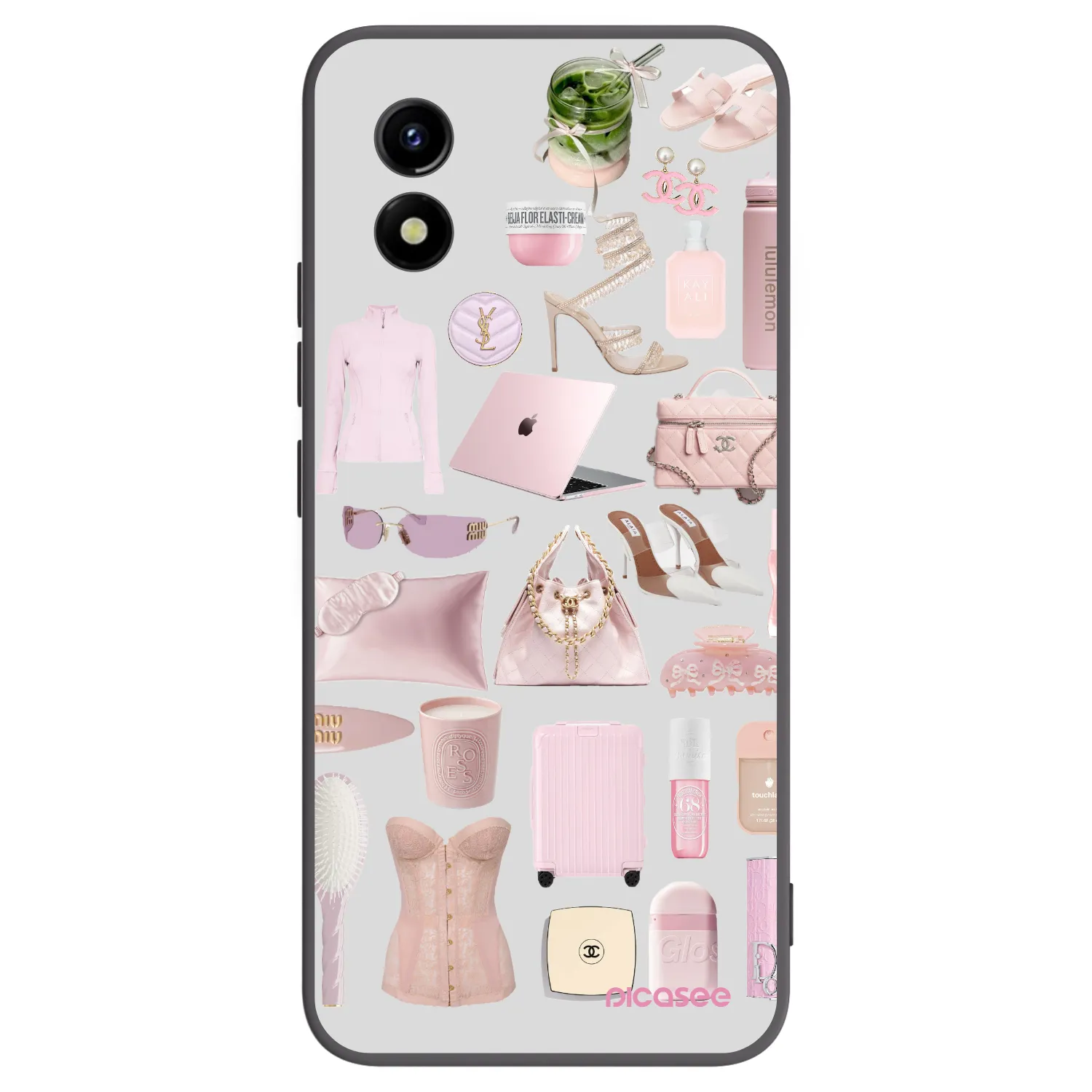 Picasee silikonowe czarne etui na Vivo Y01 - Glam Babe