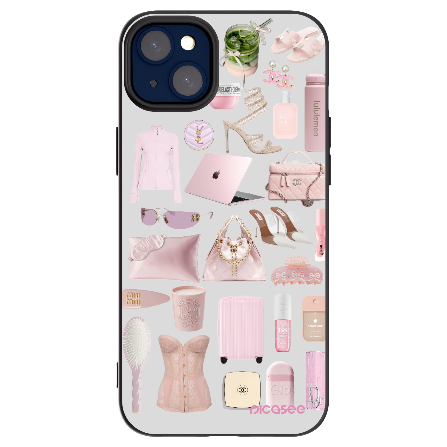 Picasee silikonowe czarne etui na Apple iPhone 14 Plus - Glam Babe
