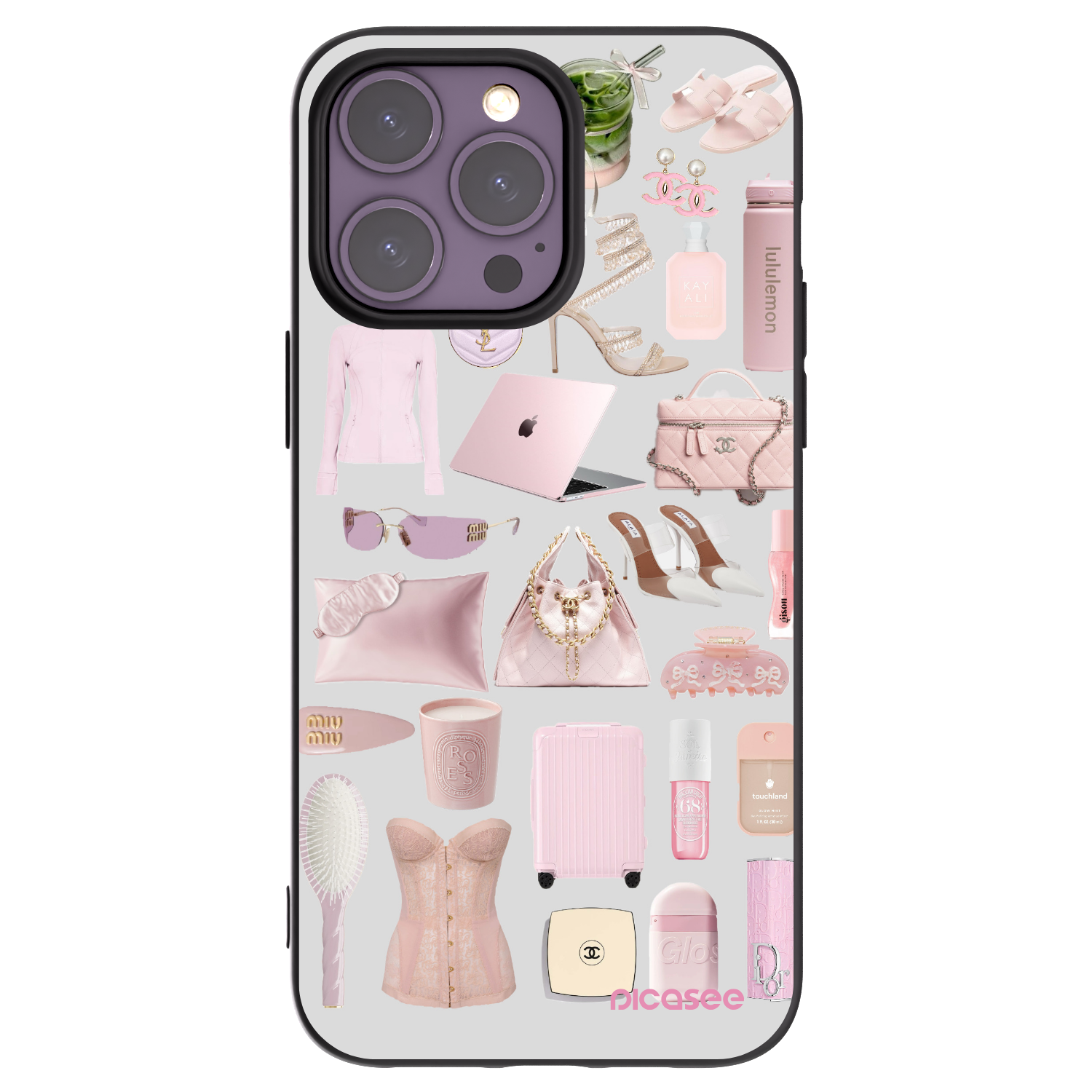 Picasee silikonowe czarne etui na Apple iPhone 14 Pro Max - Glam Babe