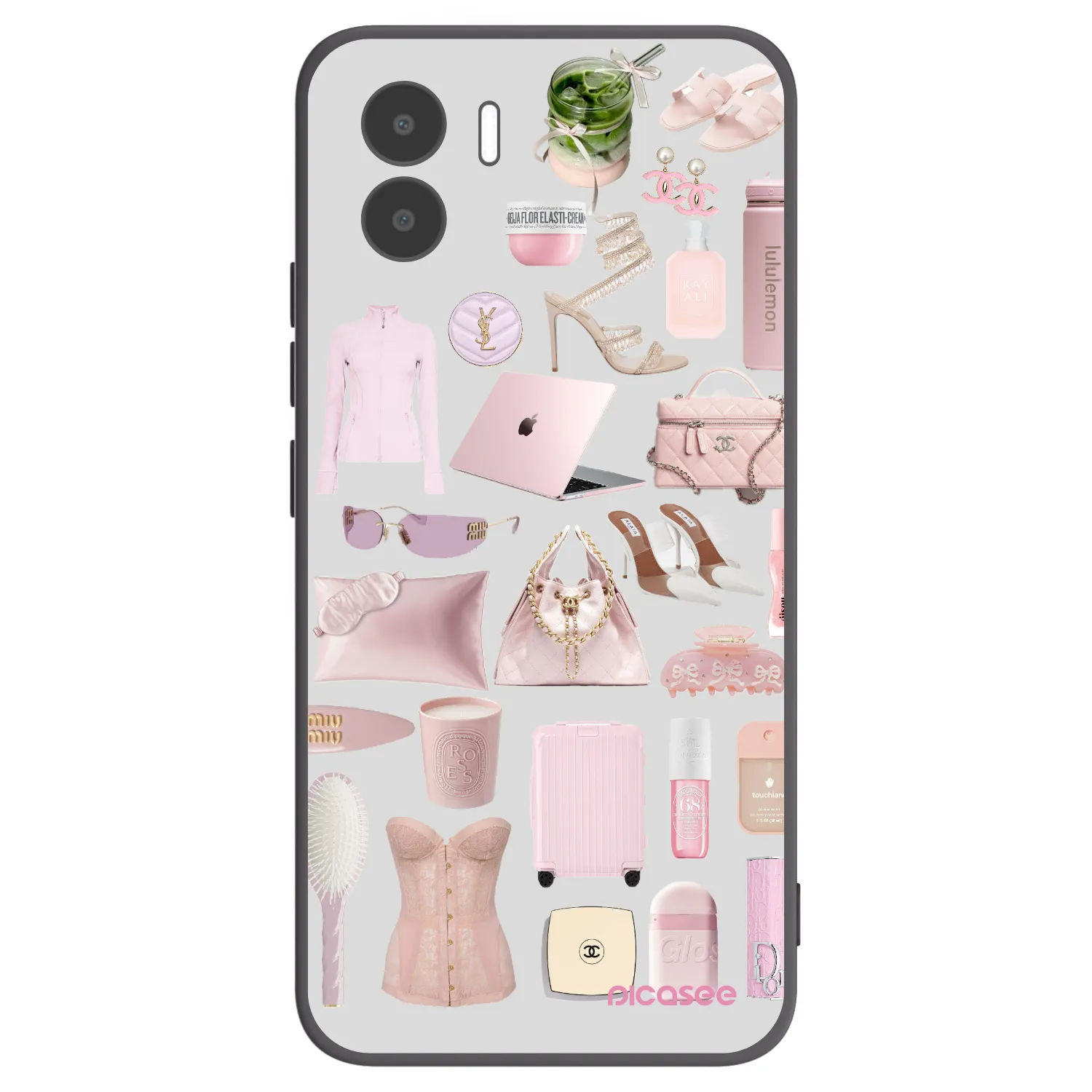 Picasee silikonowe czarne etui na Xiaomi Redmi A1 - Glam Babe