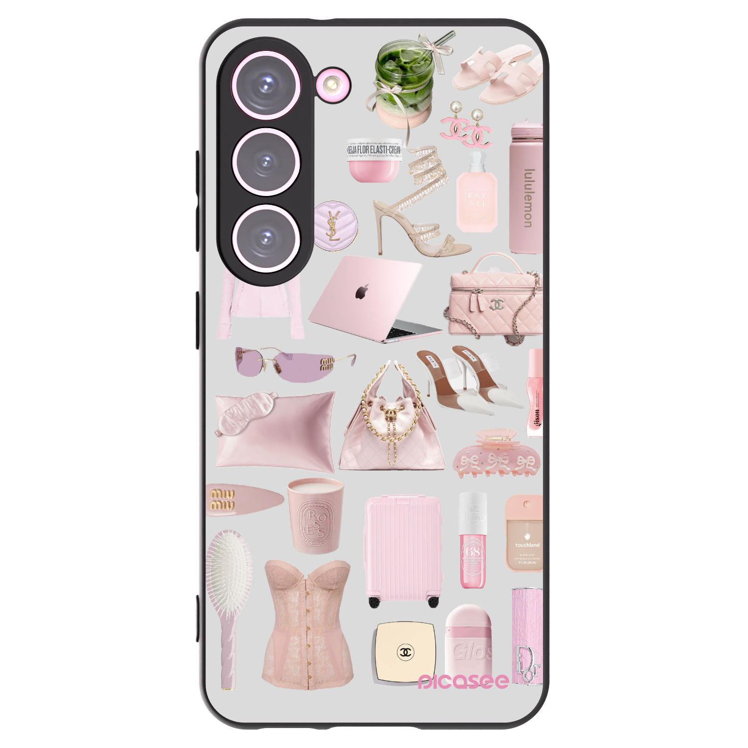 Picasee silikonowe czarne etui na Samsung Galaxy S23 5G - Glam Babe