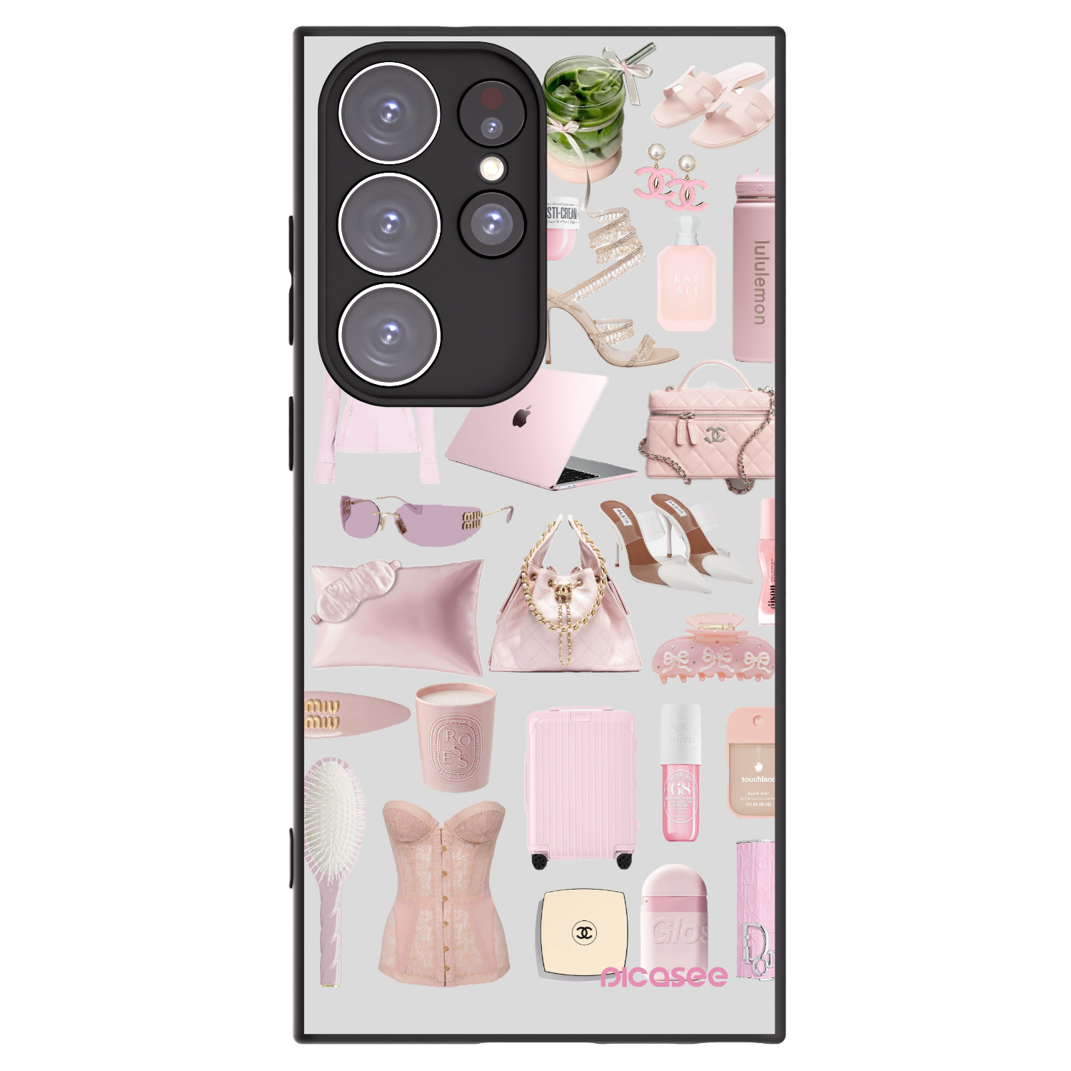 Picasee silikonowe czarne etui na Samsung Galaxy S23 Ultra 5G - Glam Babe