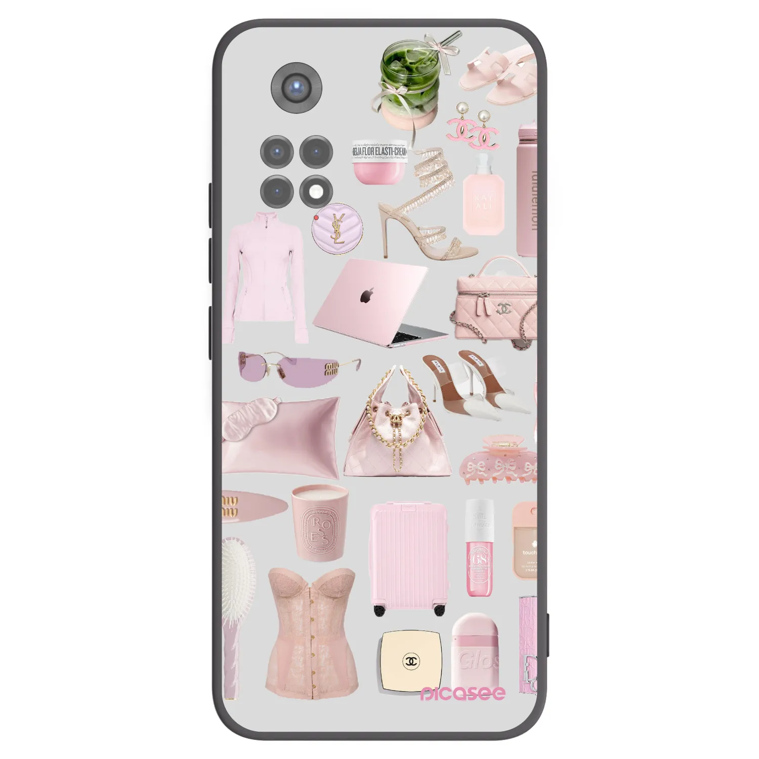 Picasee silikonowe czarne etui na Xiaomi Redmi Note 11S 5G - Glam Babe