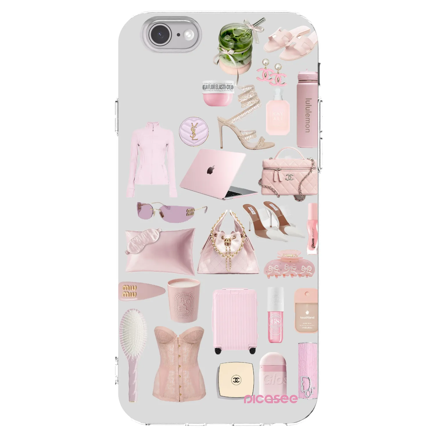 Picasee silikonowe przeźroczyste etui na Apple iPhone 6/6S - Glam Babe