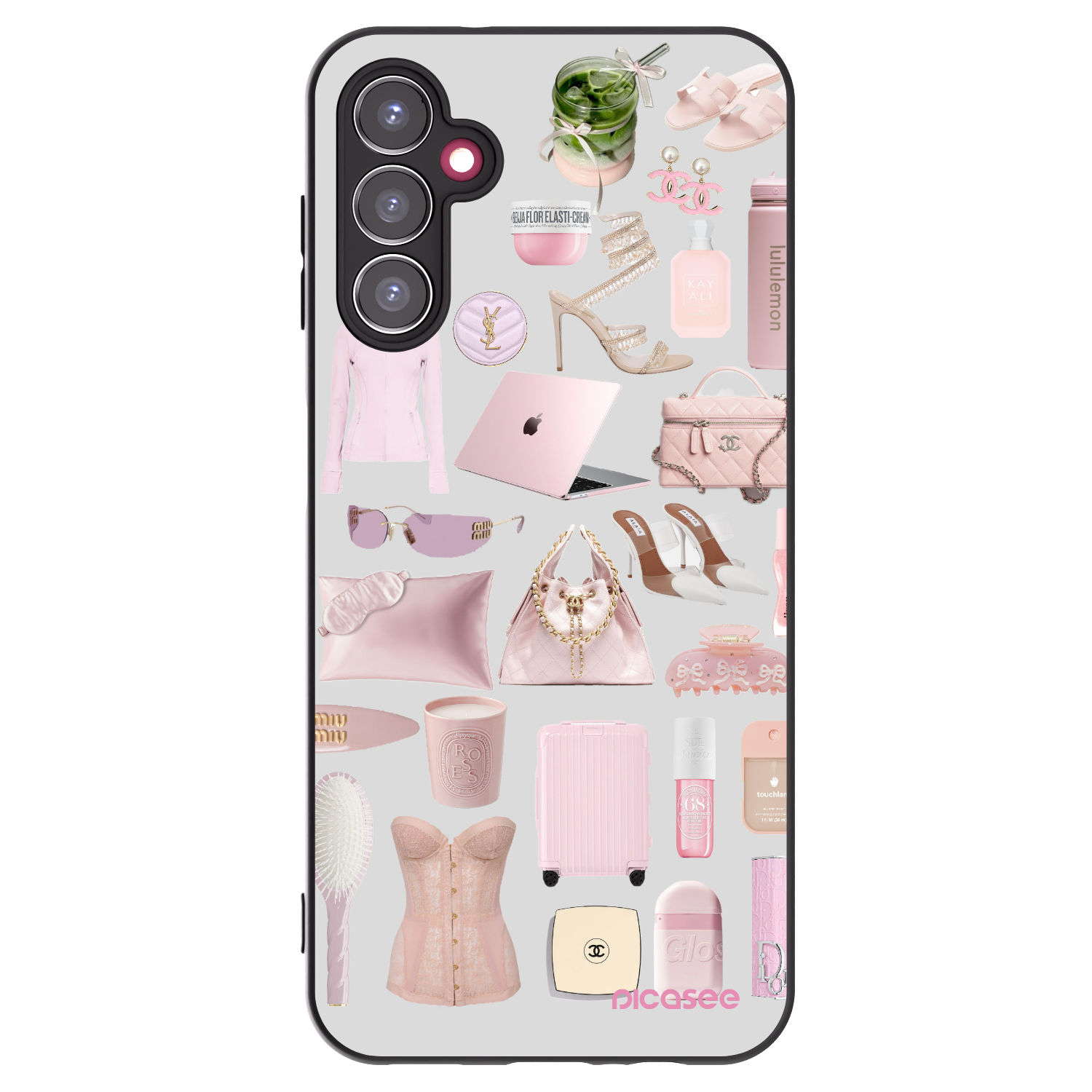 Picasee silikonowe czarne etui na Samsung Galaxy A14 4G A145R - Glam Babe