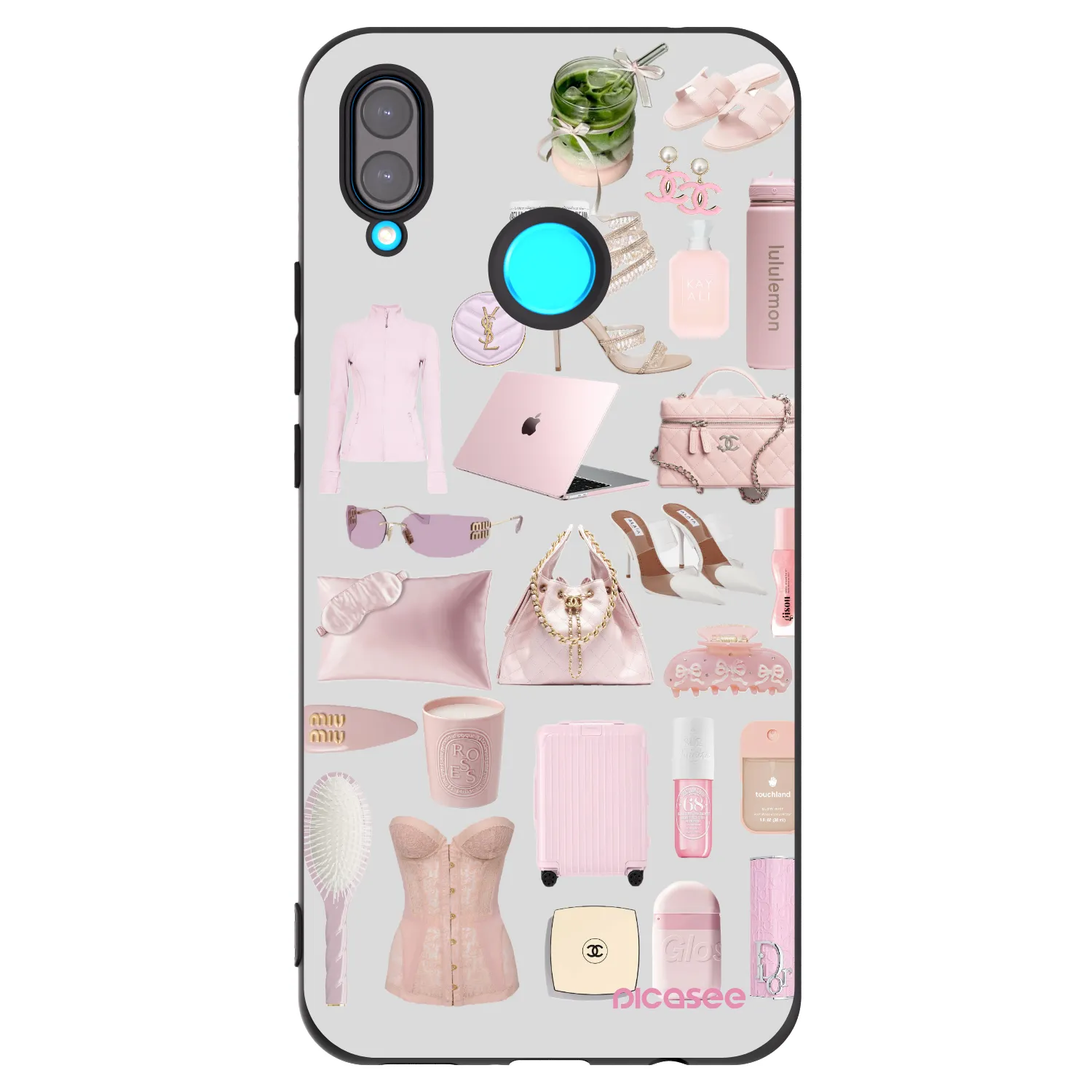 Picasee silikonowe czarne etui na Huawei Nova 3 - Glam Babe