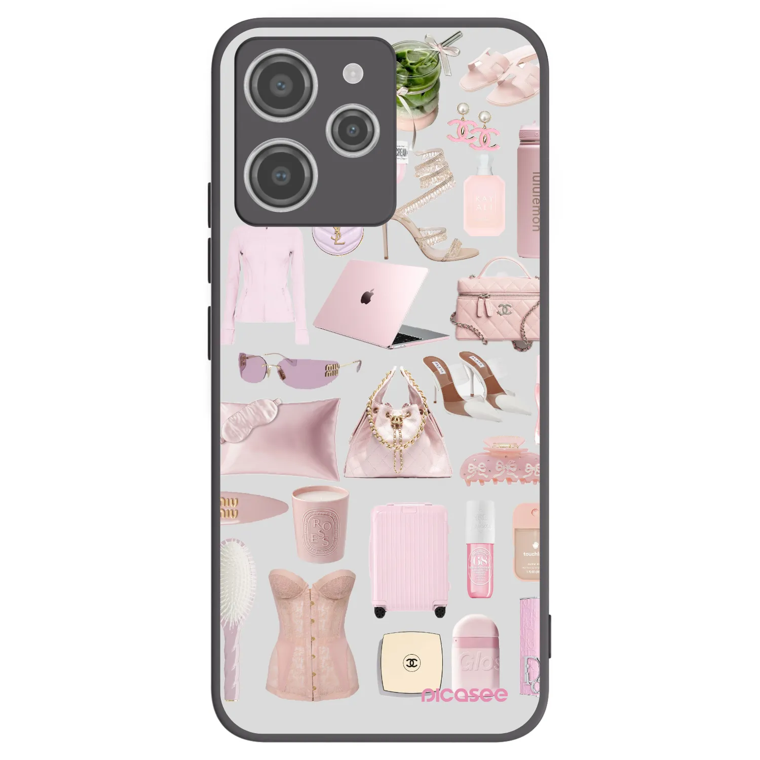 Picasee silikonowe czarne etui na Xiaomi Redmi 12 4G - Glam Babe