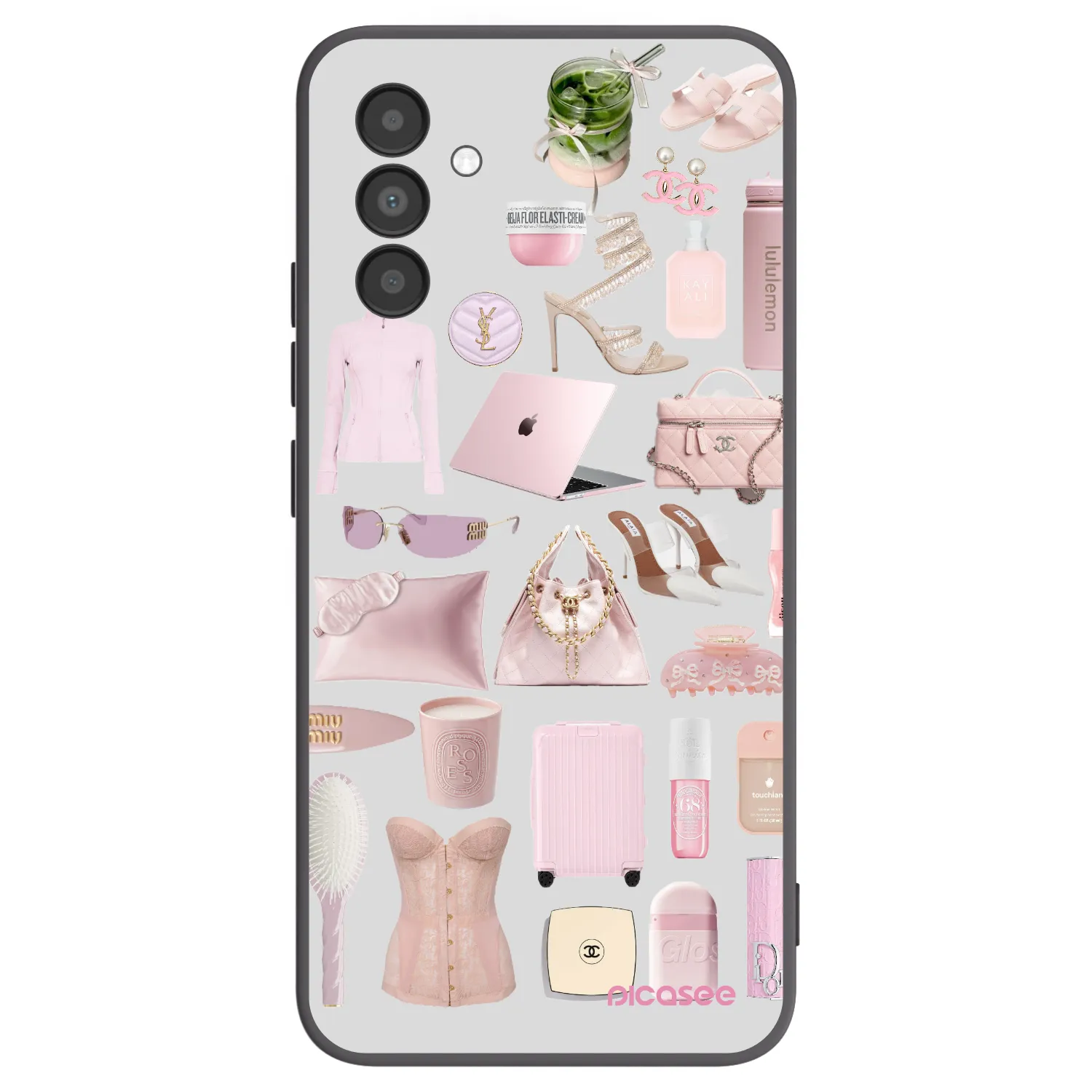 Picasee silikonowe czarne etui na Samsung Galaxy A04s A047F - Glam Babe