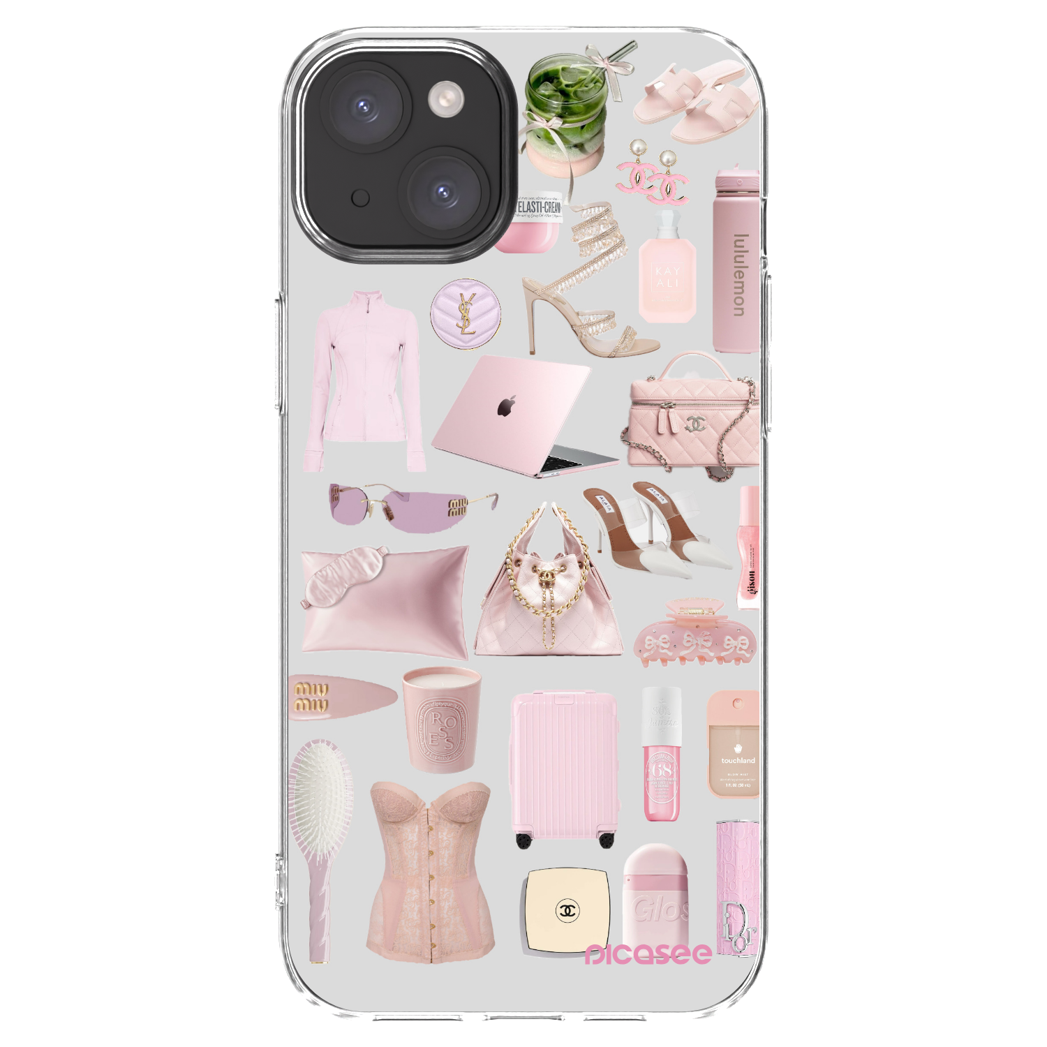 Picasee silikonowe przeźroczyste etui na Apple iPhone 15 Plus - Glam Babe