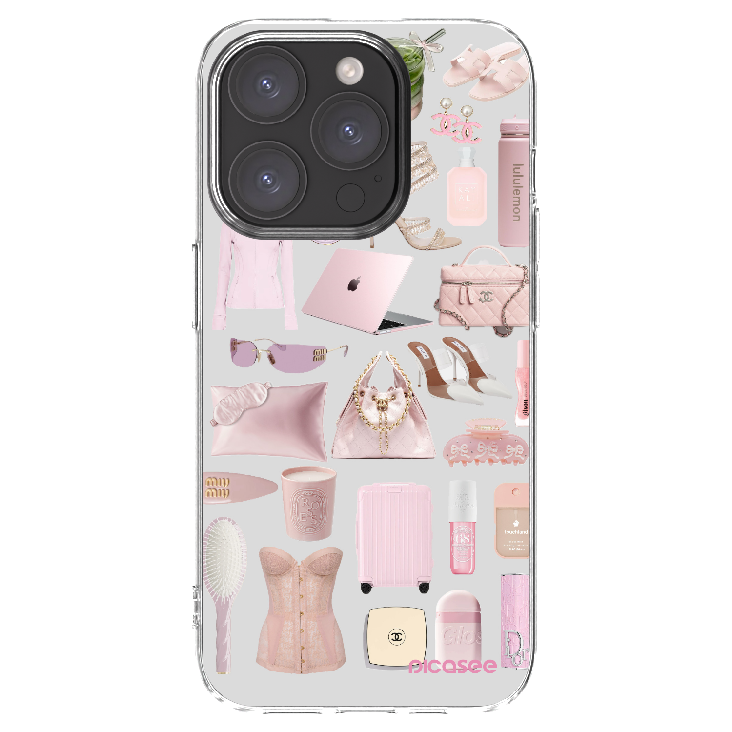 Picasee silikonowe przeźroczyste etui na Apple iPhone 15 Pro - Glam Babe