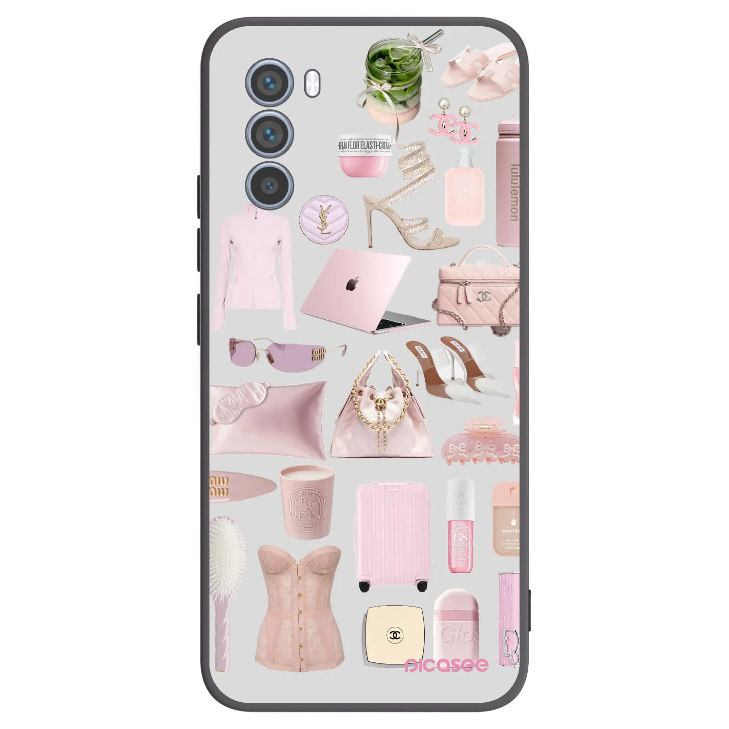 Picasee silikonowe czarne etui na Motorola Moto G62 - Glam Babe
