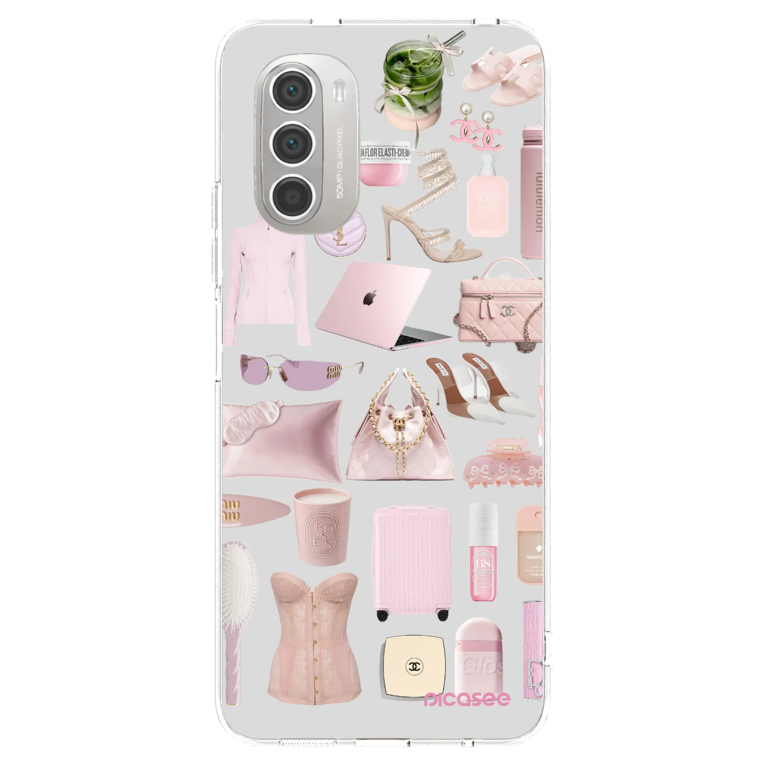 Picasee silikonowe przeźroczyste etui na Motorola Moto G51 - Glam Babe