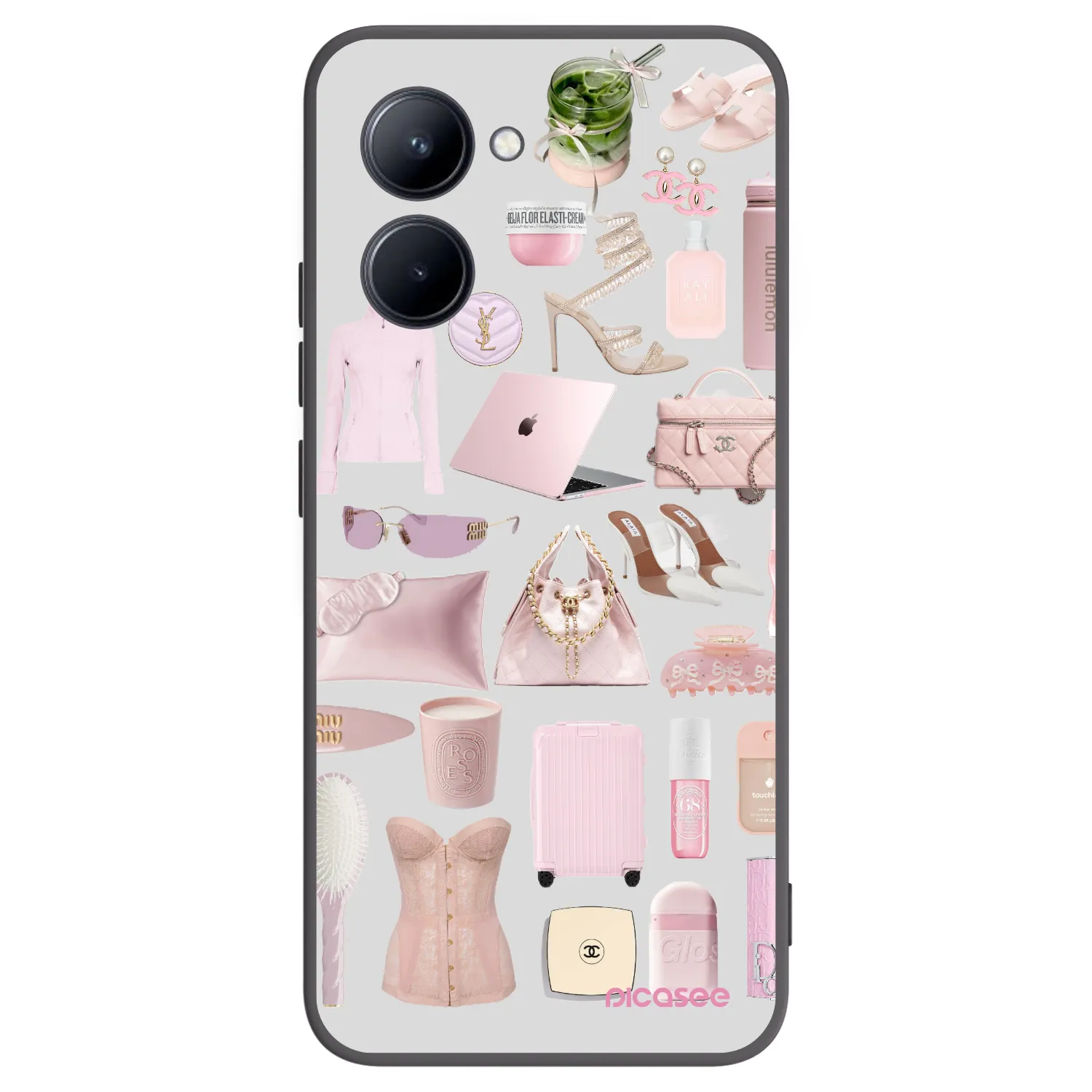 Picasee silikonowe czarne etui na Realme C33 (2023) - Glam Babe