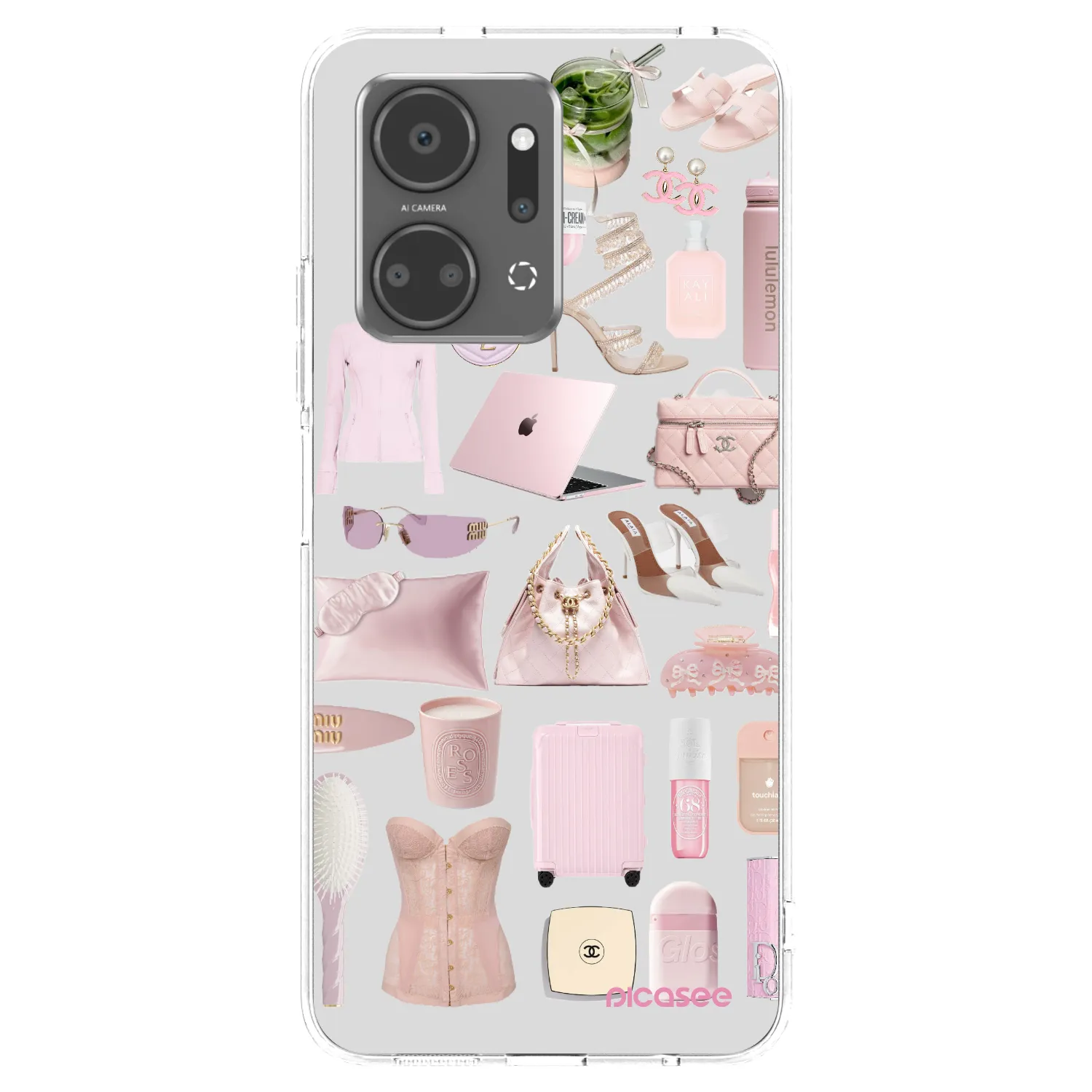 Picasee silikonowe przeźroczyste etui na Honor X7a - Glam Babe