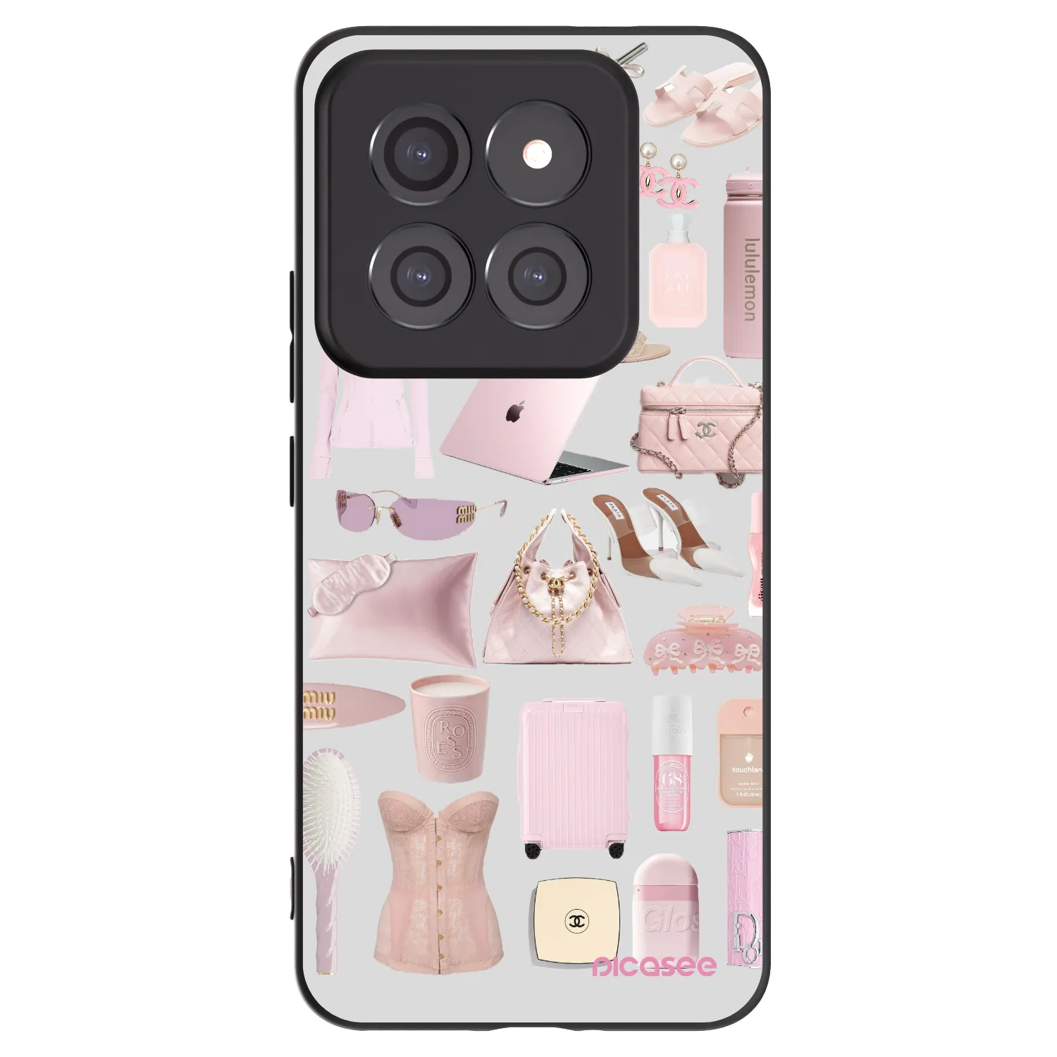 Picasee silikonowe czarne etui na Xiaomi 14 Pro - Glam Babe
