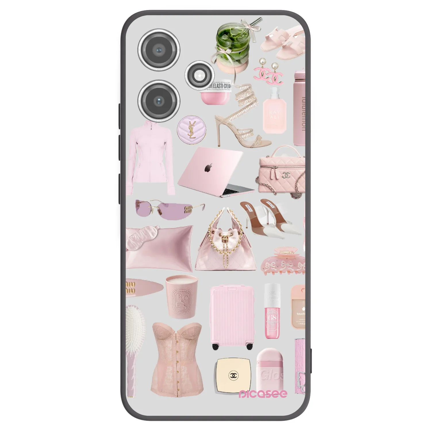 Picasee silikonowe czarne etui na Xiaomi Redmi 12 5G - Glam Babe