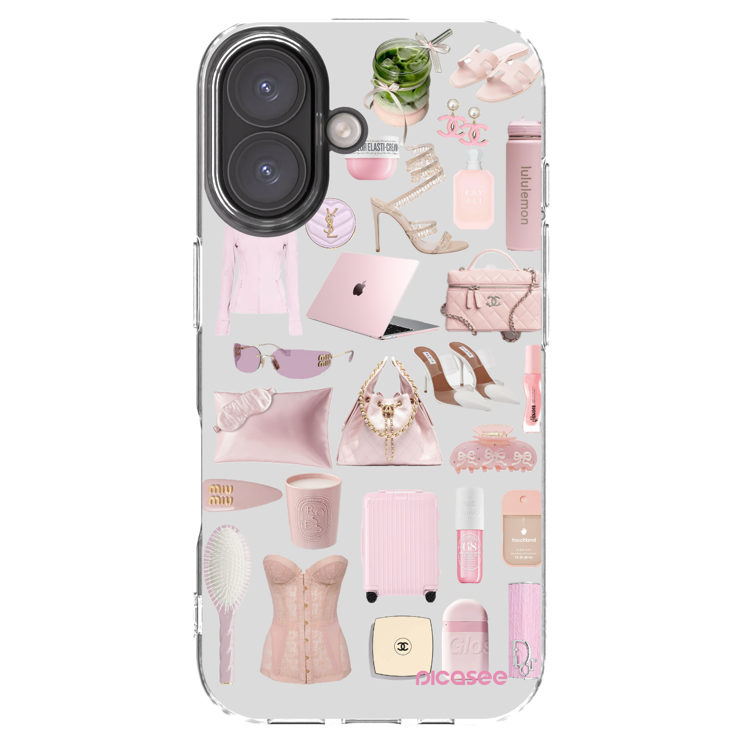 Picasee silikonowe przeźroczyste etui na Apple iPhone 16 - Glam Babe